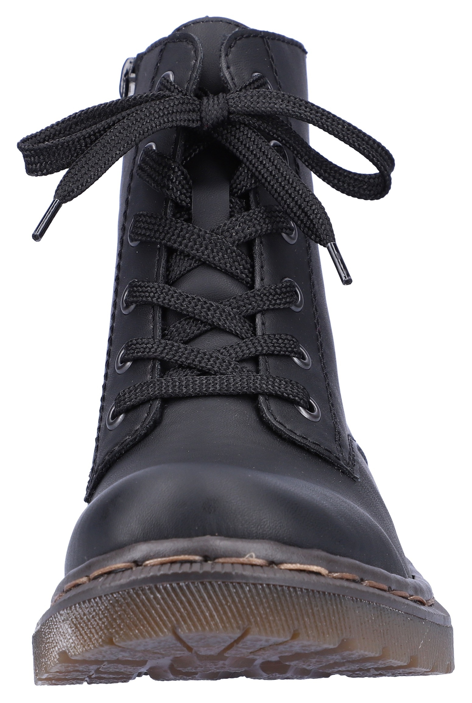 Rieker Bottines à lacets  , bottine à lacets, talon bloc, avec embossage logo