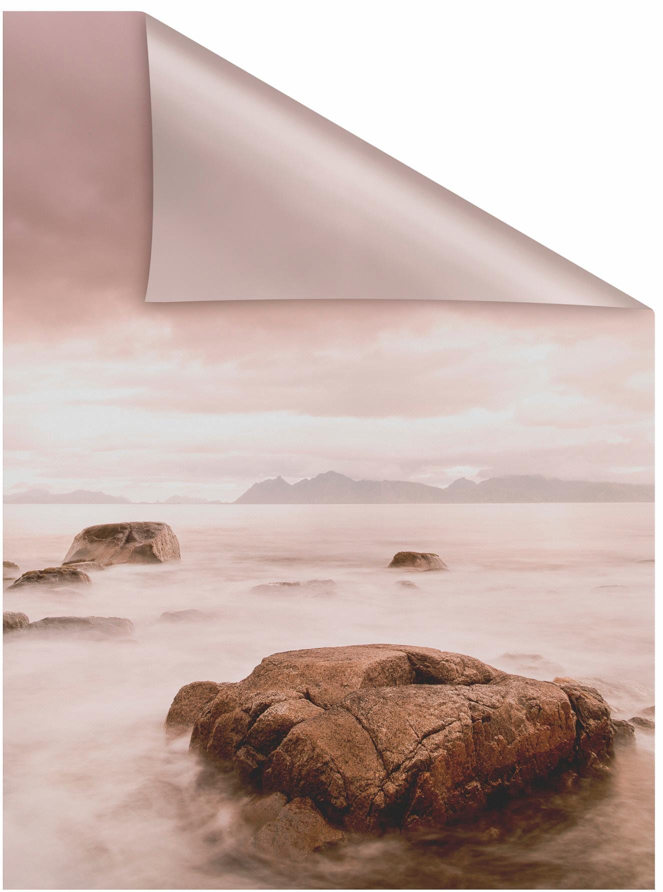 Image of LICHTBLICK ORIGINAL Fensterfolie "Stone" 1 Stk. blickdicht strukturiert Klebepunkte selbstklebend, Sichtschutz