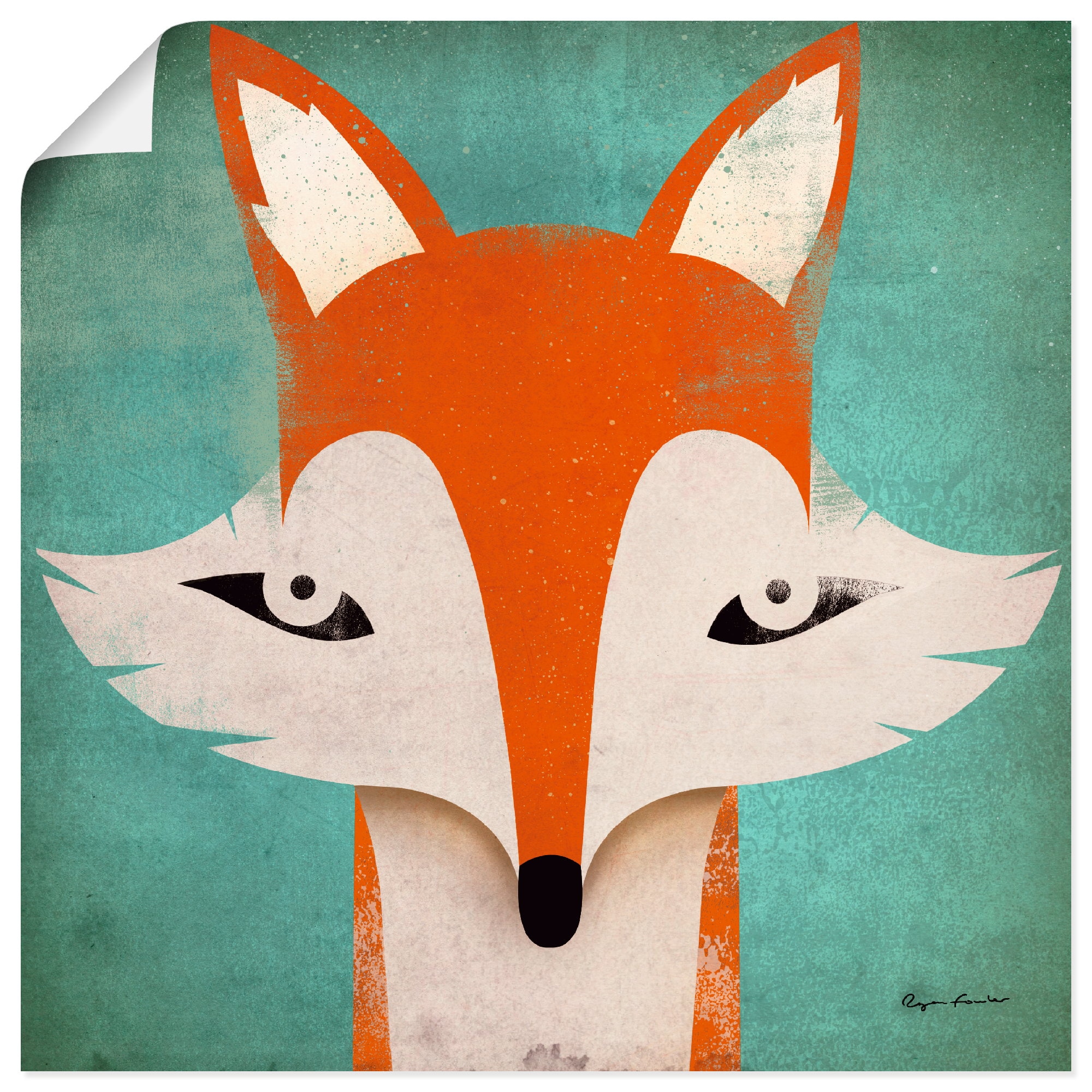 Image of Artland Poster "Fuchs" Tiere 1 Stk. tlg. ohne Rahmen