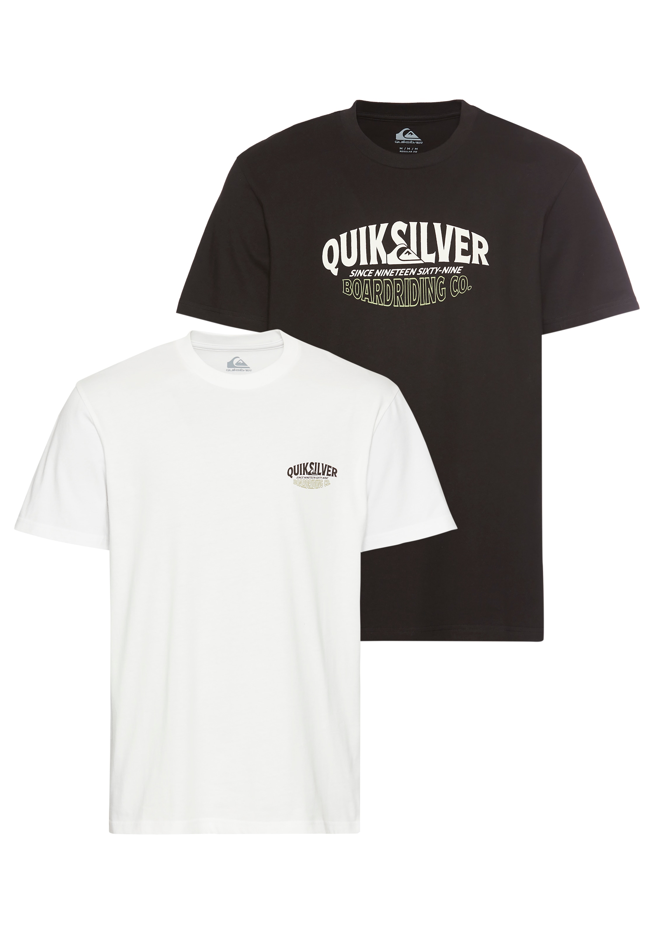 Image of Quiksilver T-Shirt "RUGGED SHORT SLEEVE TEE PACK YM" Packung, 2er-Pack, 2 Stk. 2er-Pack, Kurzarm-Design, aus Baumwolle