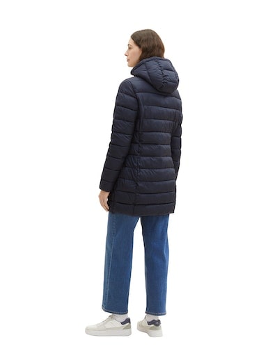 TOM TAILOR Denim Steppmantel, mit Reissverschlusstaschen