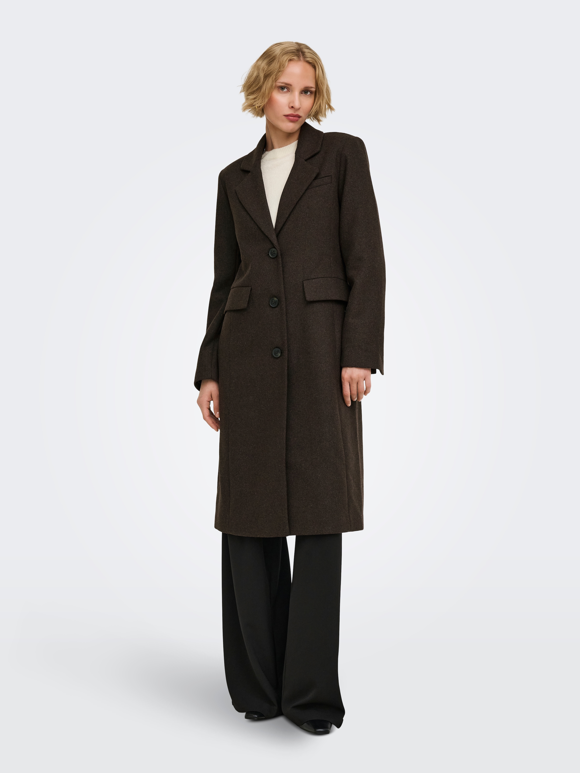 ONLY Langmantel »ONLMICOL REGULAR COAT CC OTW« Materialmix mit Wolle