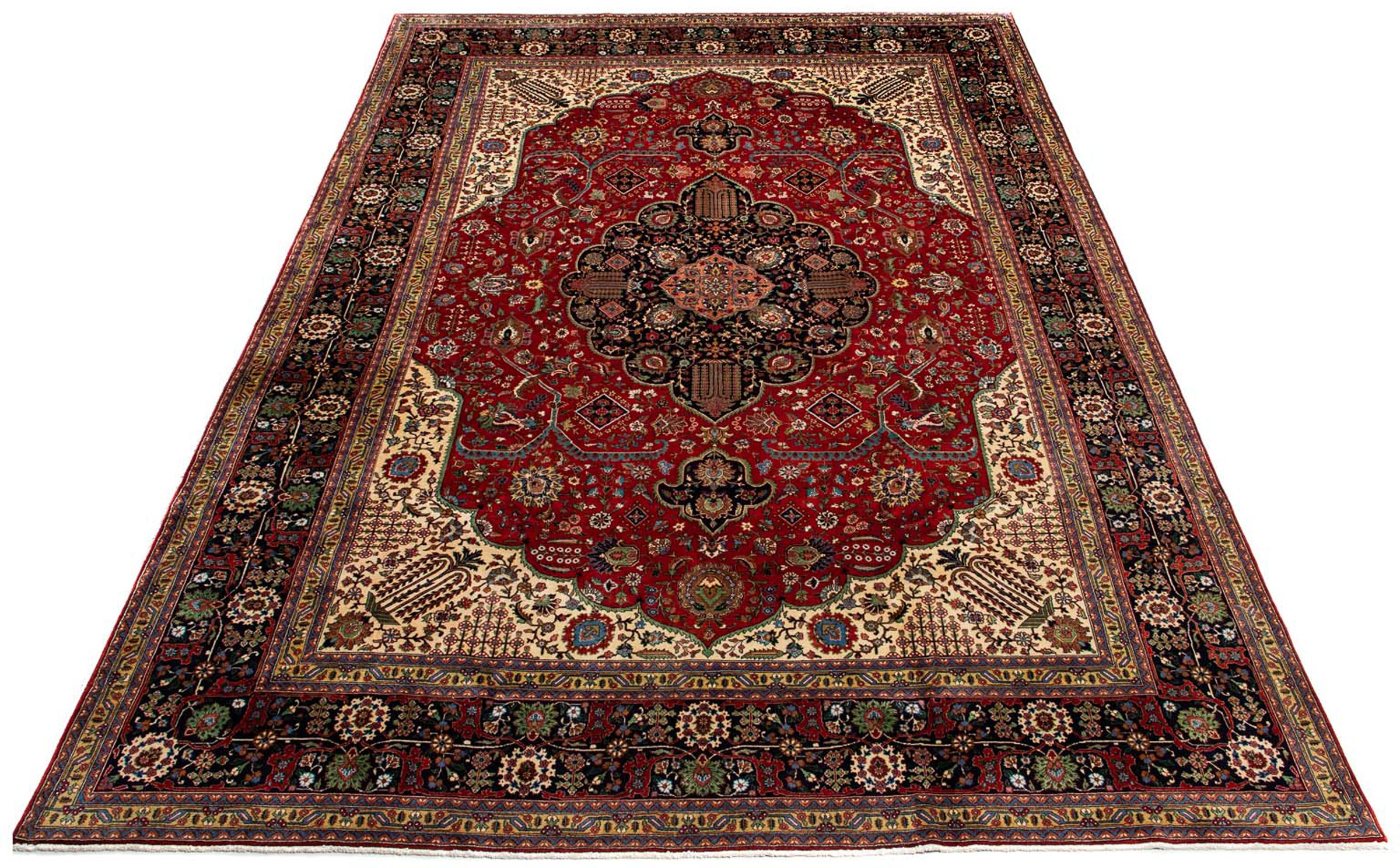 Image of morgenland Orientteppich »Perser - Täbriz - Royal - 490 x 352 cm - dunkelrot«, rechteckig, 10 mm Höhe, Wohnzimmer, Handgeknüpft, Einzelstück mit Zertifikat bei Ackermann Versand Schweiz