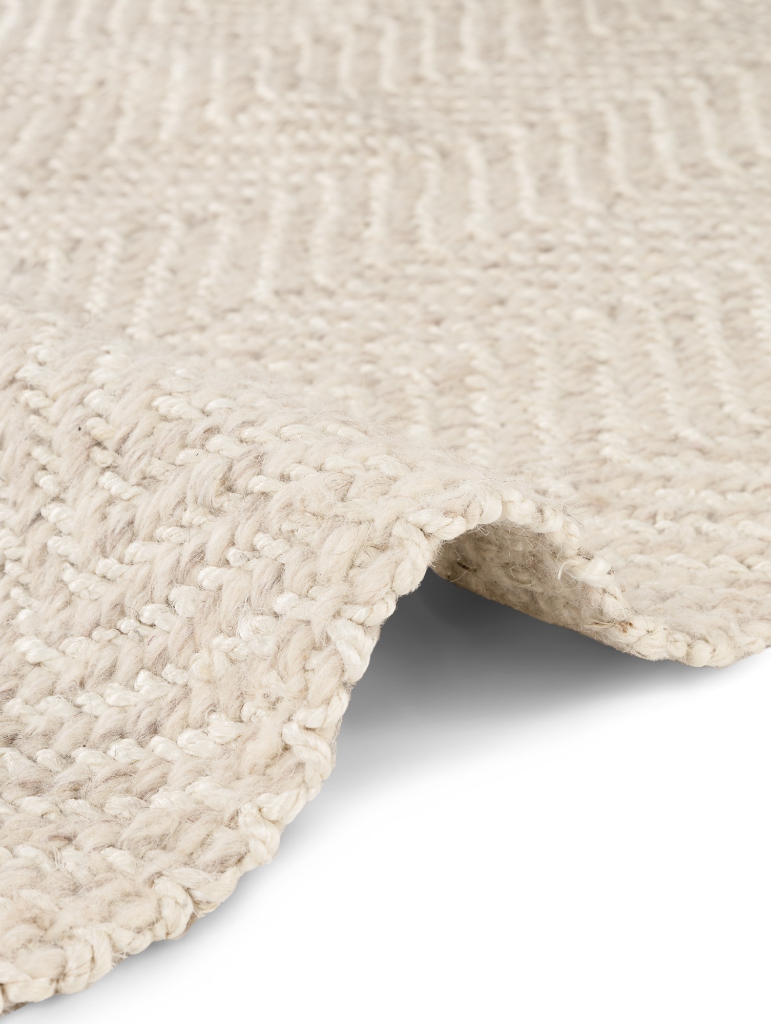 ELLE DECORATION Wollteppich »Majoli,  auch als Läufer«, rechteckig, 10 mm Höhe, Herringbone, Wolle, Jute, Natur, Wohnzimmer, Schlafzimmer, Boho,Skandi