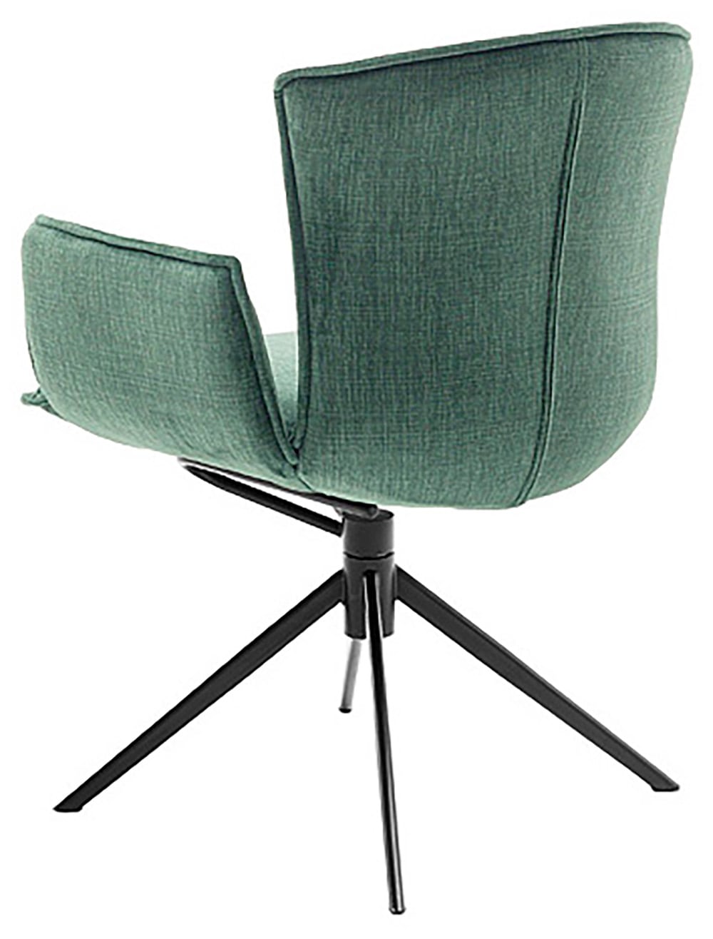 MCA furniture 4-Fussstuhl »NALON Esszimmerstuhl (2er Set) - Stuhl«, (Set), 2 St., Veloursstoff, 360° drehbar, Schwingfunktion, Metall, Veloursoptik, belastbar 120 kg