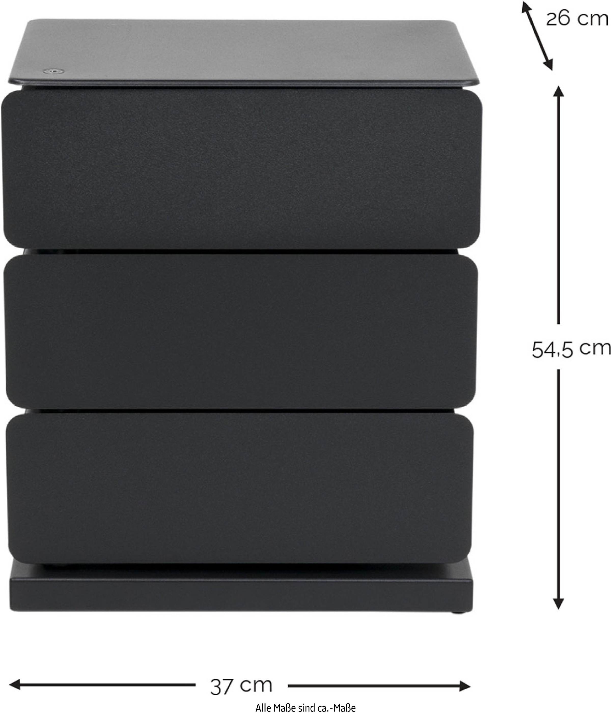 Spinder Design Commode »JOEY 3« Armoire à chaussures en acier et armoire de rangement en 1