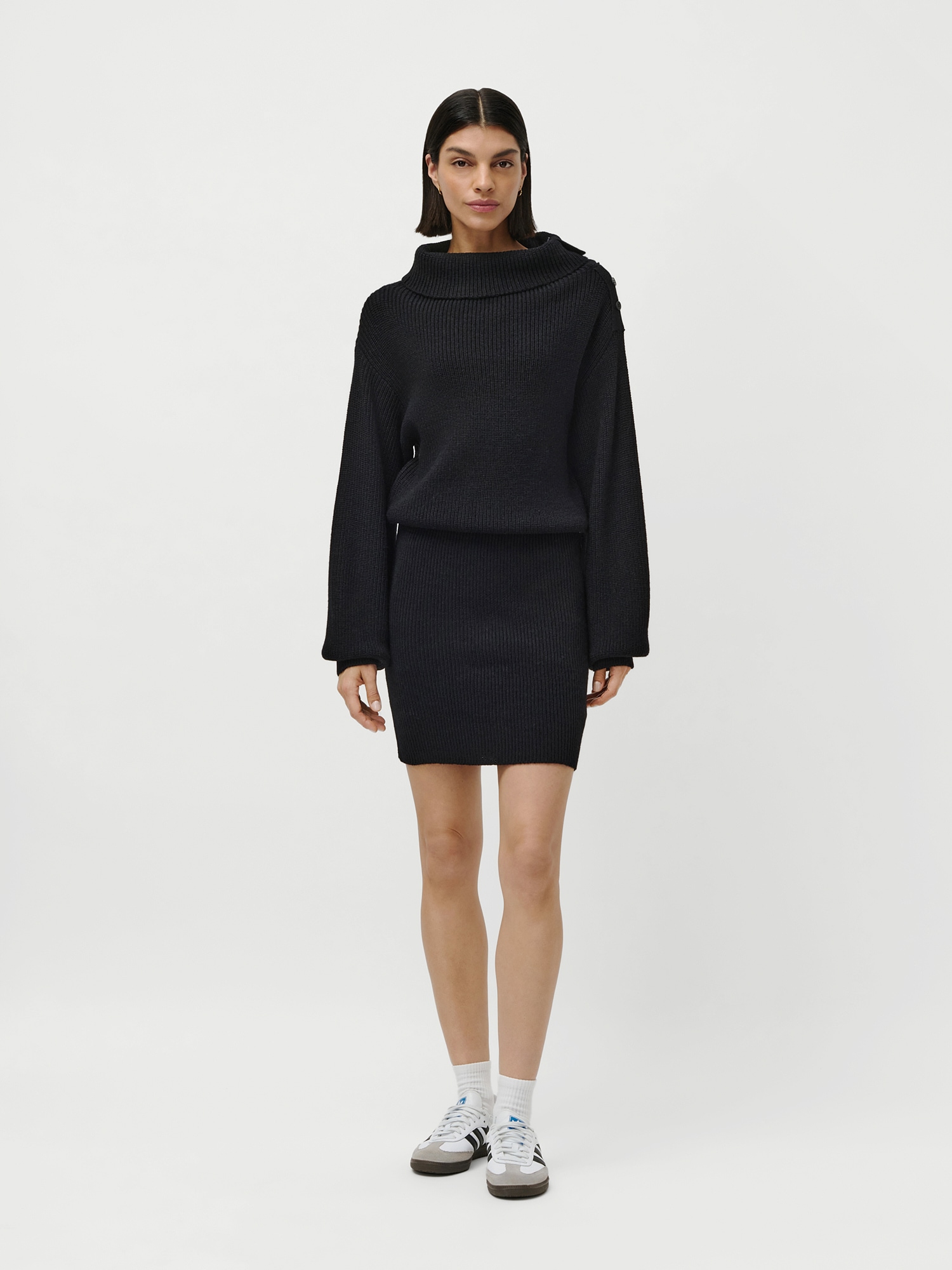 LeGer Mini-robe »Cara, LeGer by Lena Gercke« Sans poche Strickkleid, normale Passform