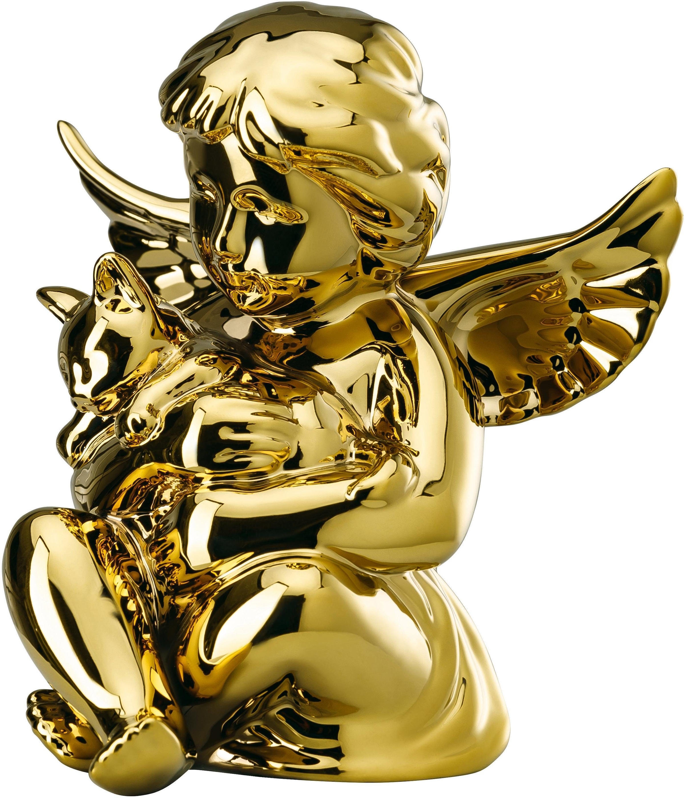 Image of Rosenthal Engelfigur »Engel mit Katze«, (1 St.), Biskuitporzellan, goldfarben bei Ackermann Versand Schweiz
