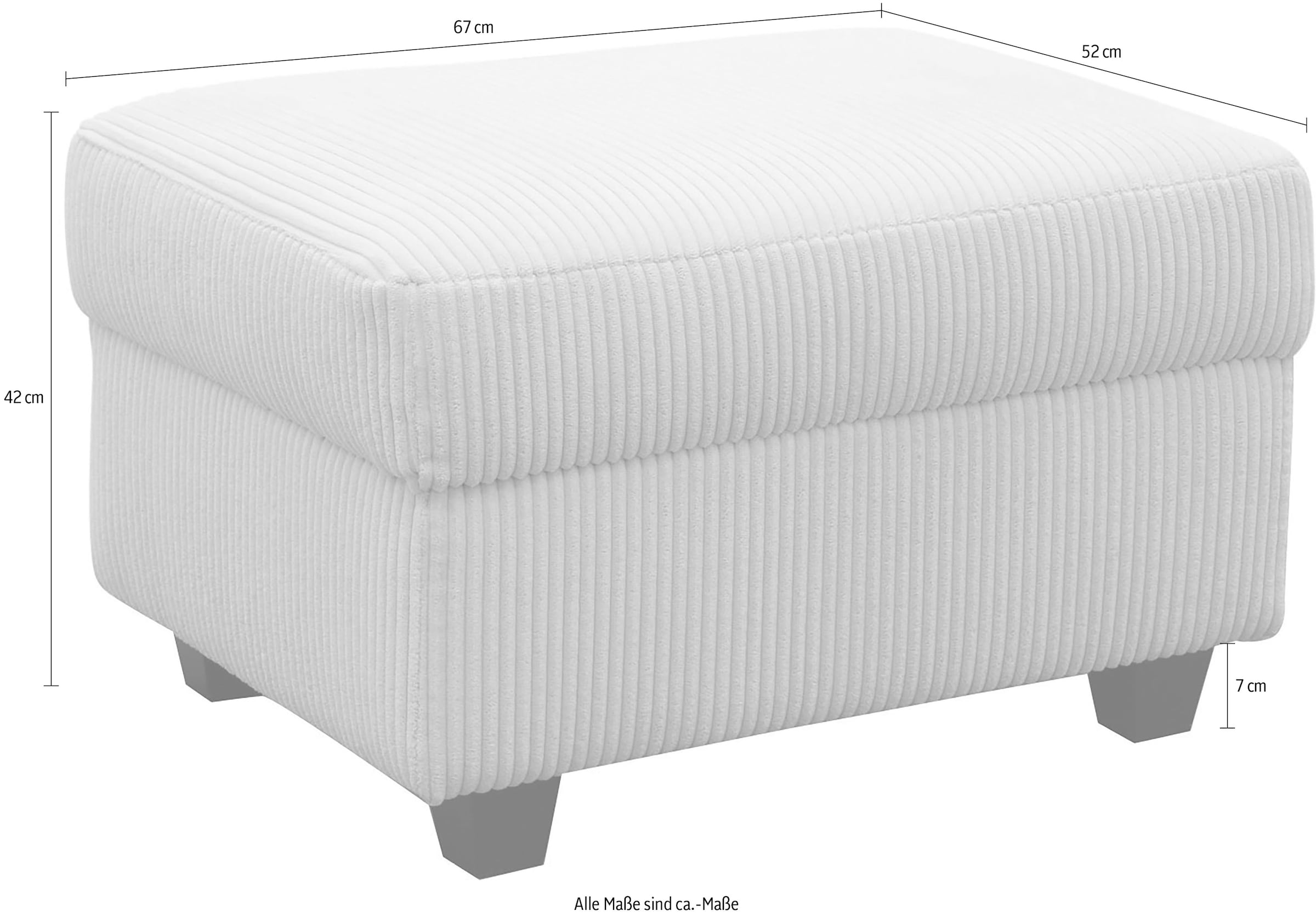 GOODproduct Hocker »Faxe« Polsterhocker passend zum Sofa, Breite 67 cm, individuell kombinieren