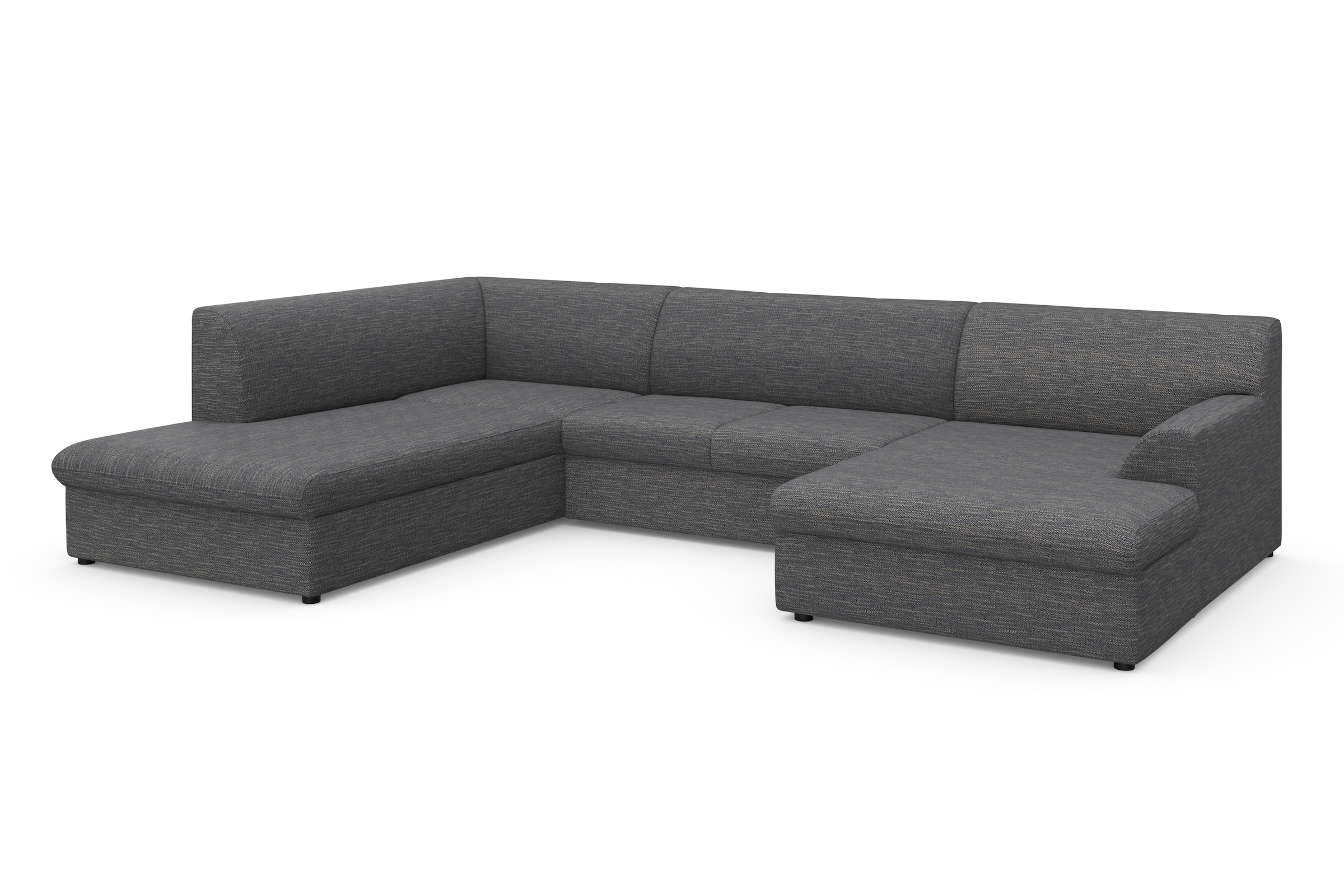 DOMO collection Wohnlandschaft »Topper, elegant und zeitlos, komfortabel, U-Form«, wahlweise mit Bettfunktion