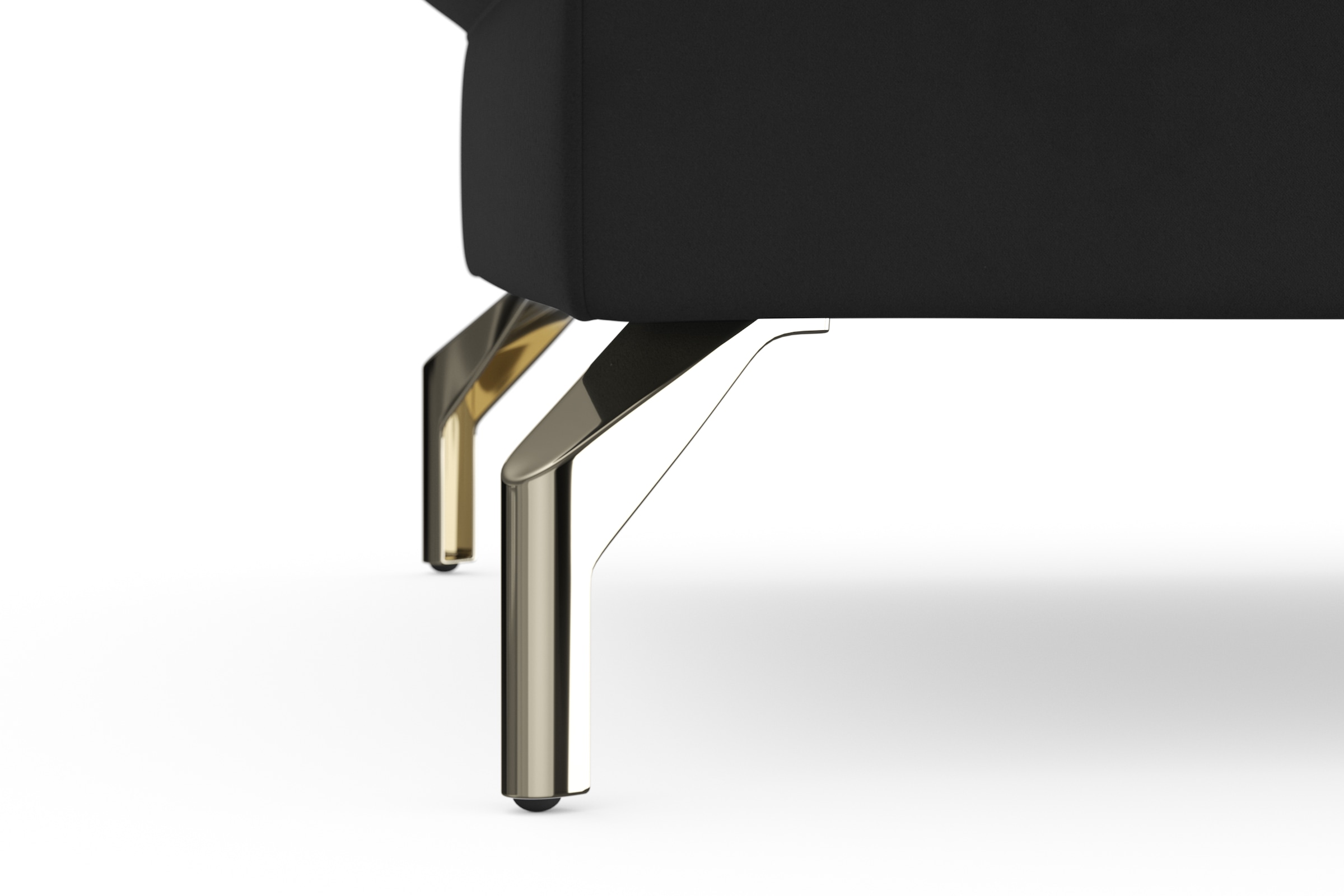 sit&more Tabouret »Fashion« avec ressorts ensachés, pieds nickelés satinés