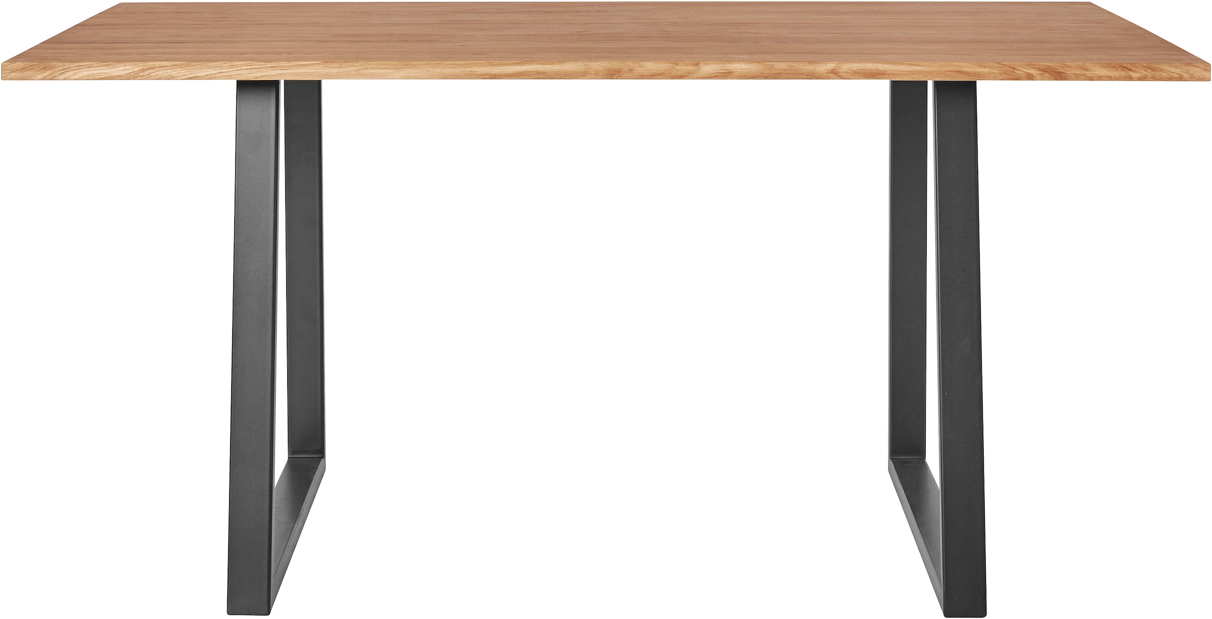 bequem Gestell Tischplatte massiver andas FSC®- Massivholz, Esstisch, Metall aus Eiche, kaufen aus