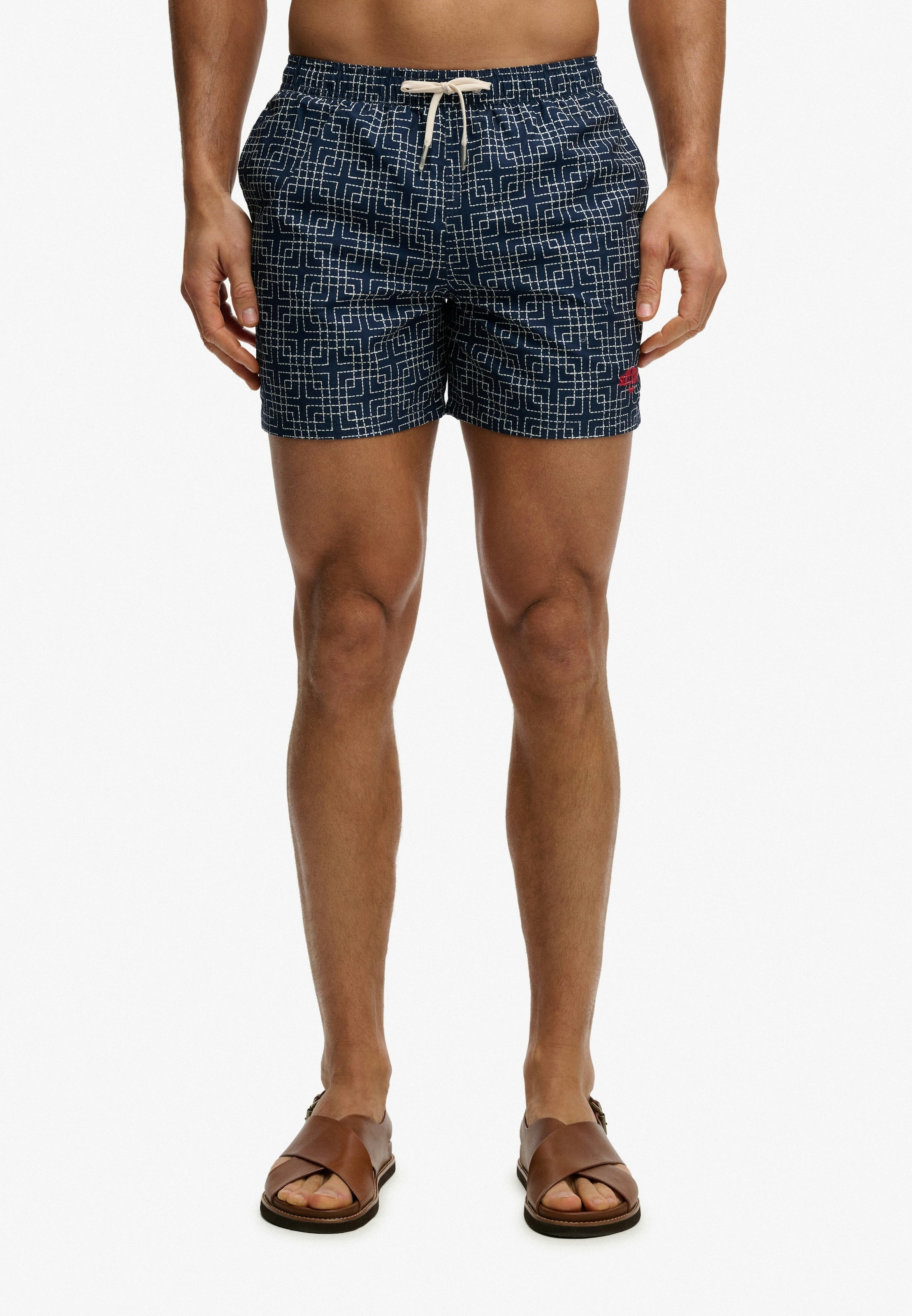 Superdry Badeshorts »PREMIUM PRINTED 15 SWIM SHORT« aus Polyester, modische Passform, gemusterte Optik, pflegeleicht