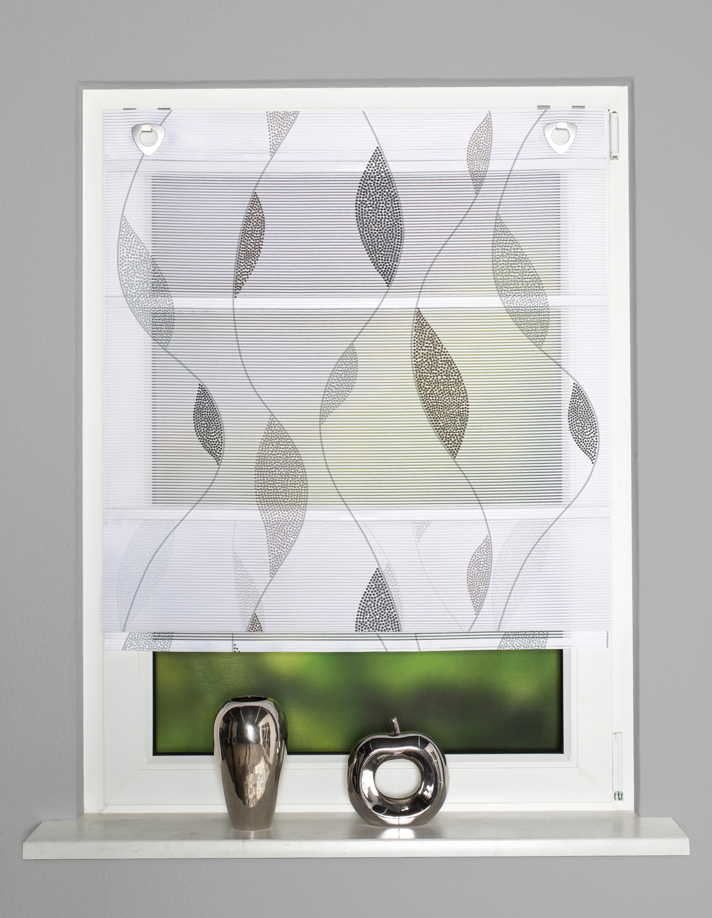 Image of HOME WOHNIDEEN Magnetrollo "PAOLO" mit Hakenaufhängung ohne Bohren und Schrauben digital bedruckt