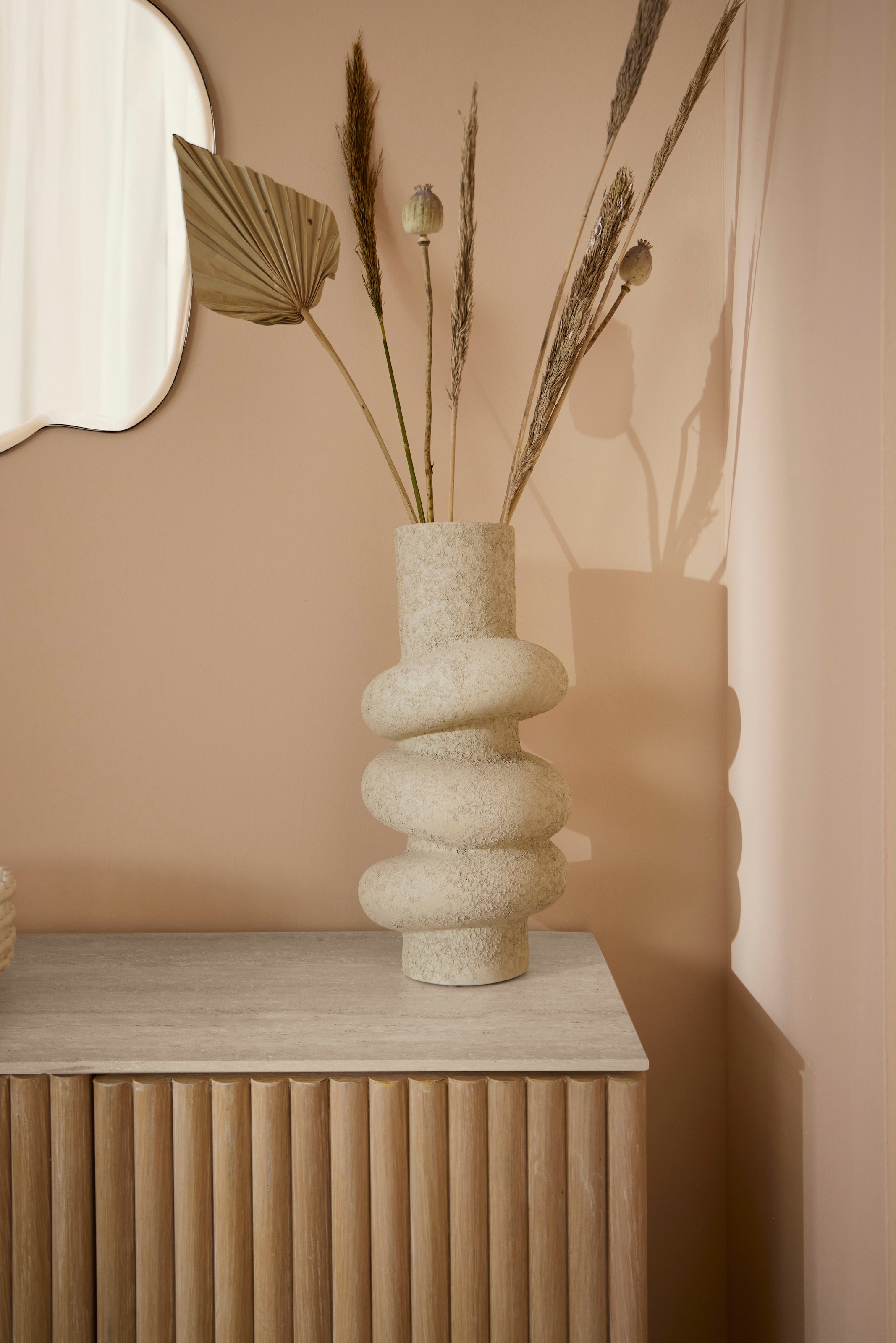 homsy by Ana Johnson Tischvase »Floriva, 40x18,5cm, strukturierte, matte Oberfläche« hochwertige Keramik aus einer traditionellen Manufaktur,Made in Europe