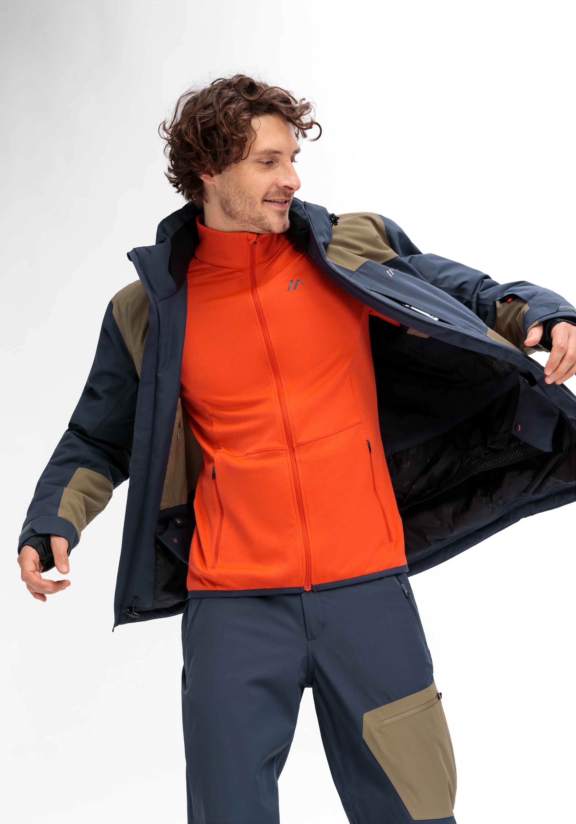 Maier Sports Veste de ski »Bukovel« Herren Winterjacke mit RV-Taschen und Kapuze, wasserdicht