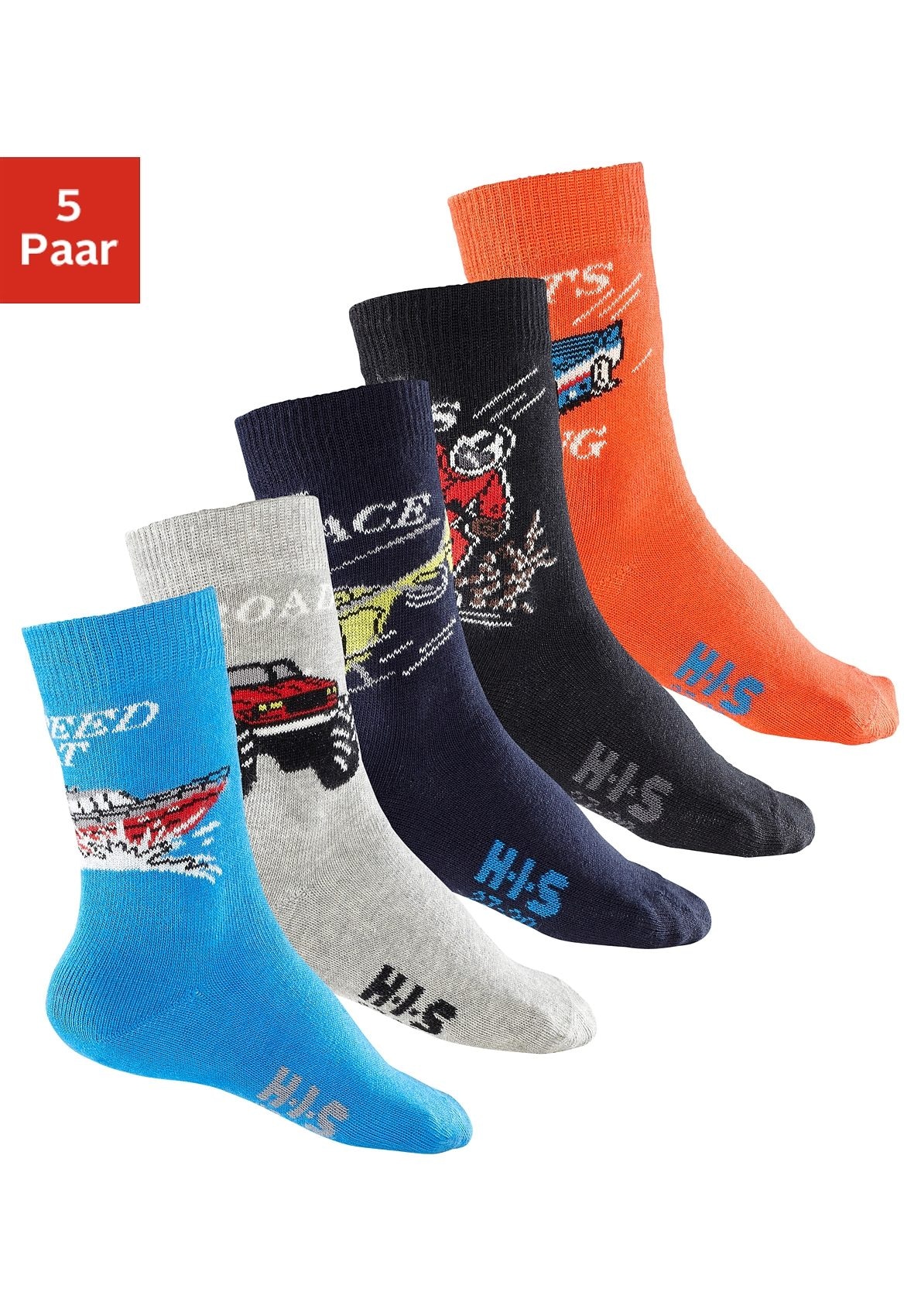 H.I.S Socken, (5 Paar), mit Automotiven