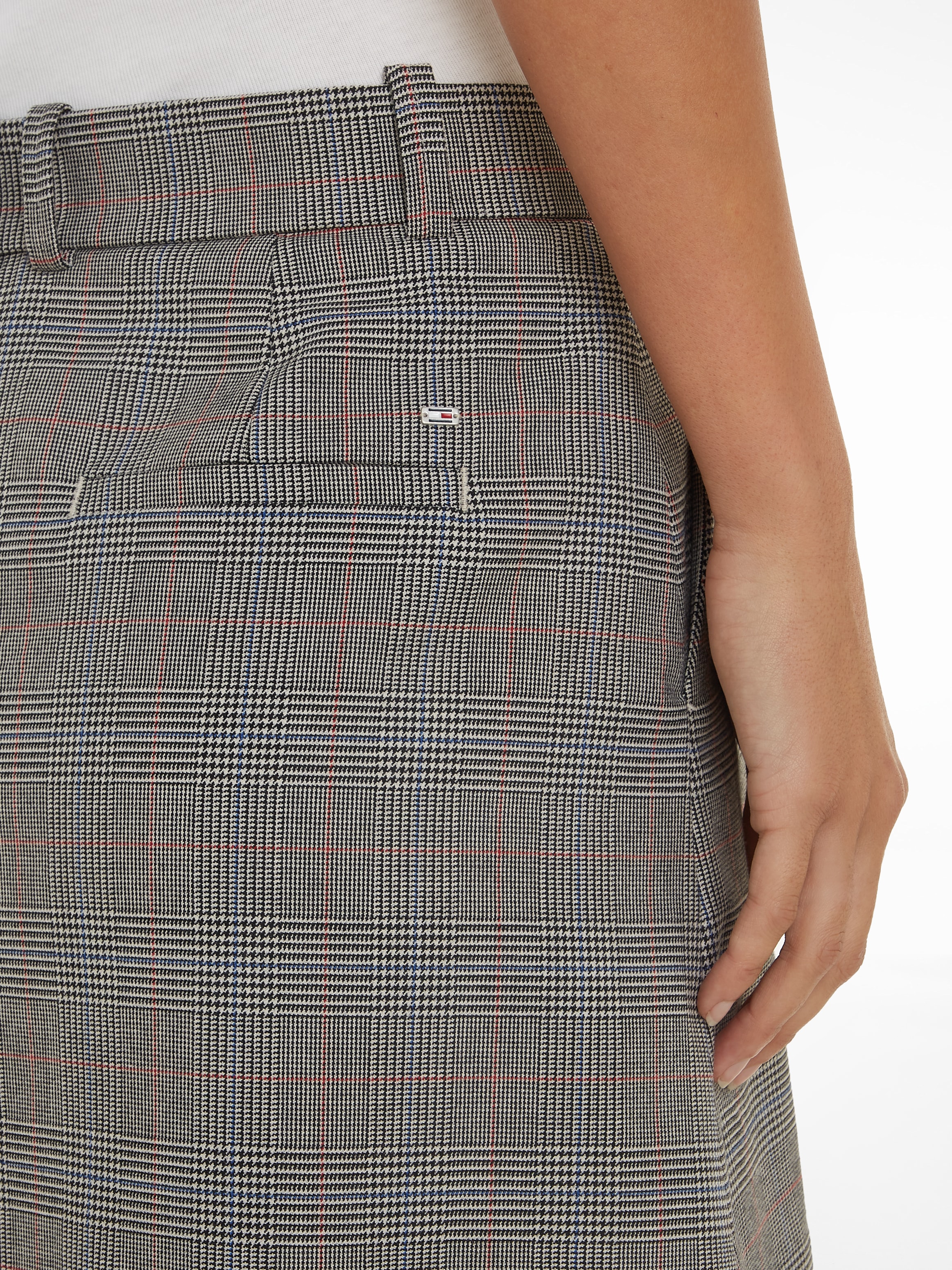 Tommy Hilfiger Bleistiftrock »POW CHECK SHORT SKIRT«, (Global Serie TH WOMEN), Webrock im Karodessin