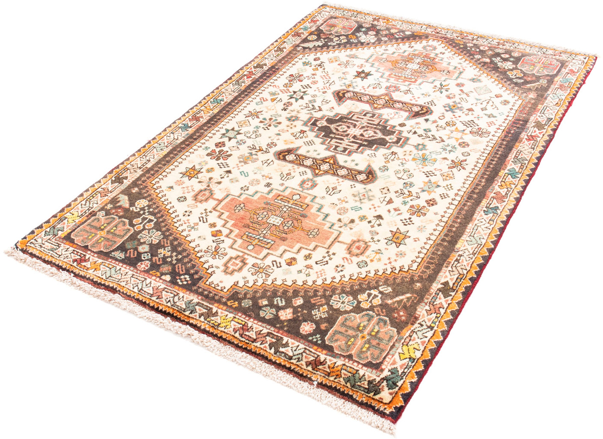 Image of morgenland Orientteppich »Perser - Nomadic - 158 x 101 cm - beige«, rechteckig, 10 mm Höhe, Wohnzimmer, Handgeknüpft, Einzelstück mit Zertifikat bei Ackermann Versand Schweiz