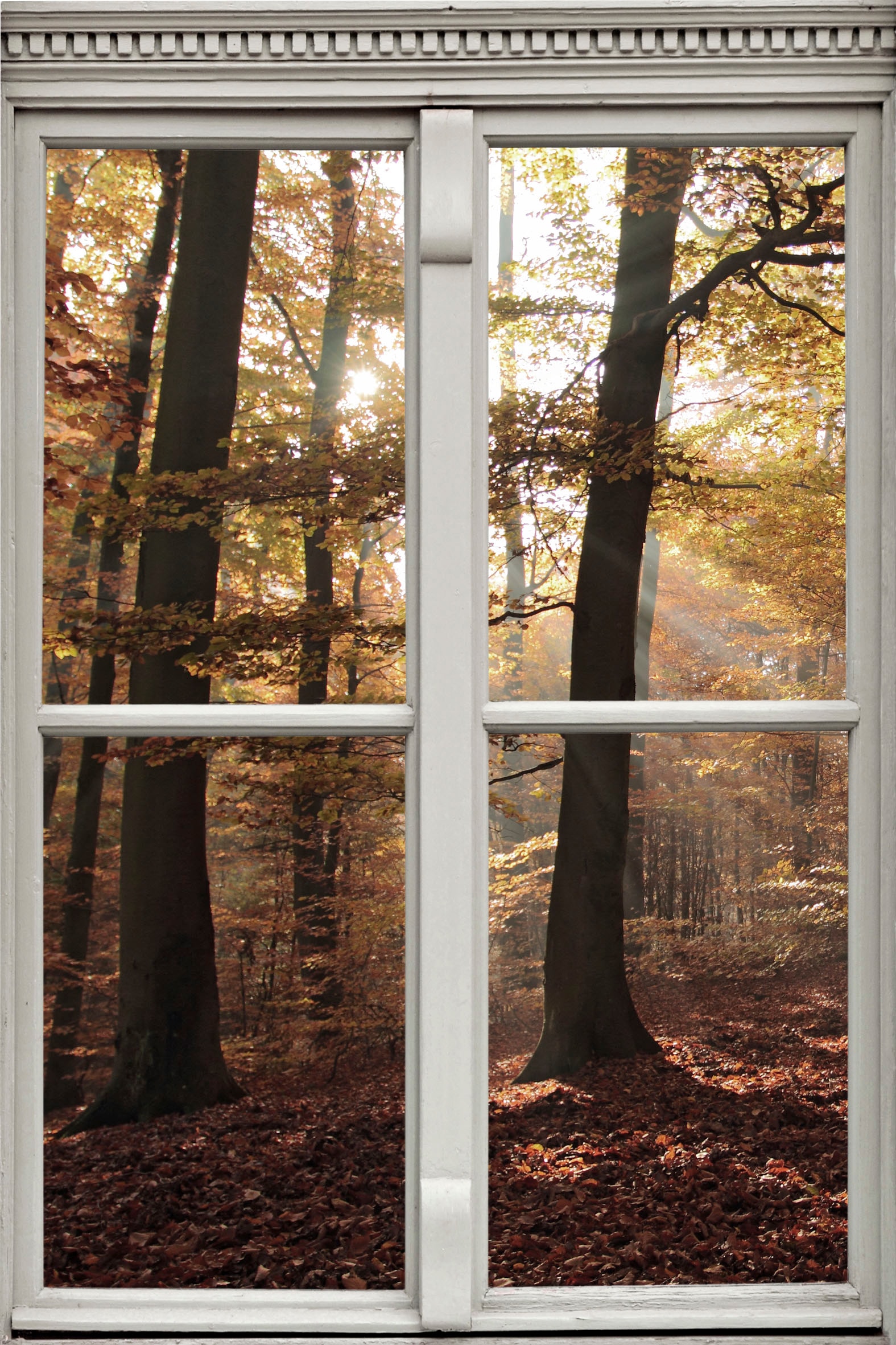 Image of queence Wandsticker "Wald" Wandsticker, Wandbild, selbstklebend, 3D, Fenster