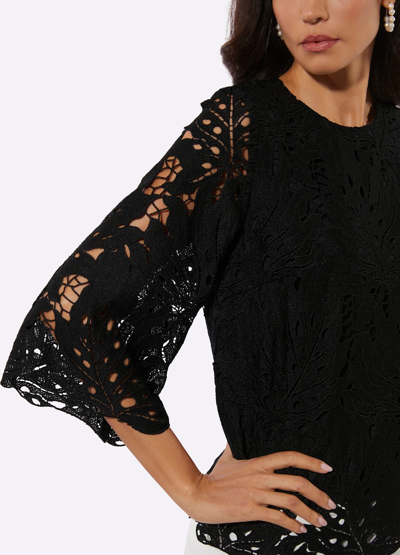 creation L Blouse en dentelle