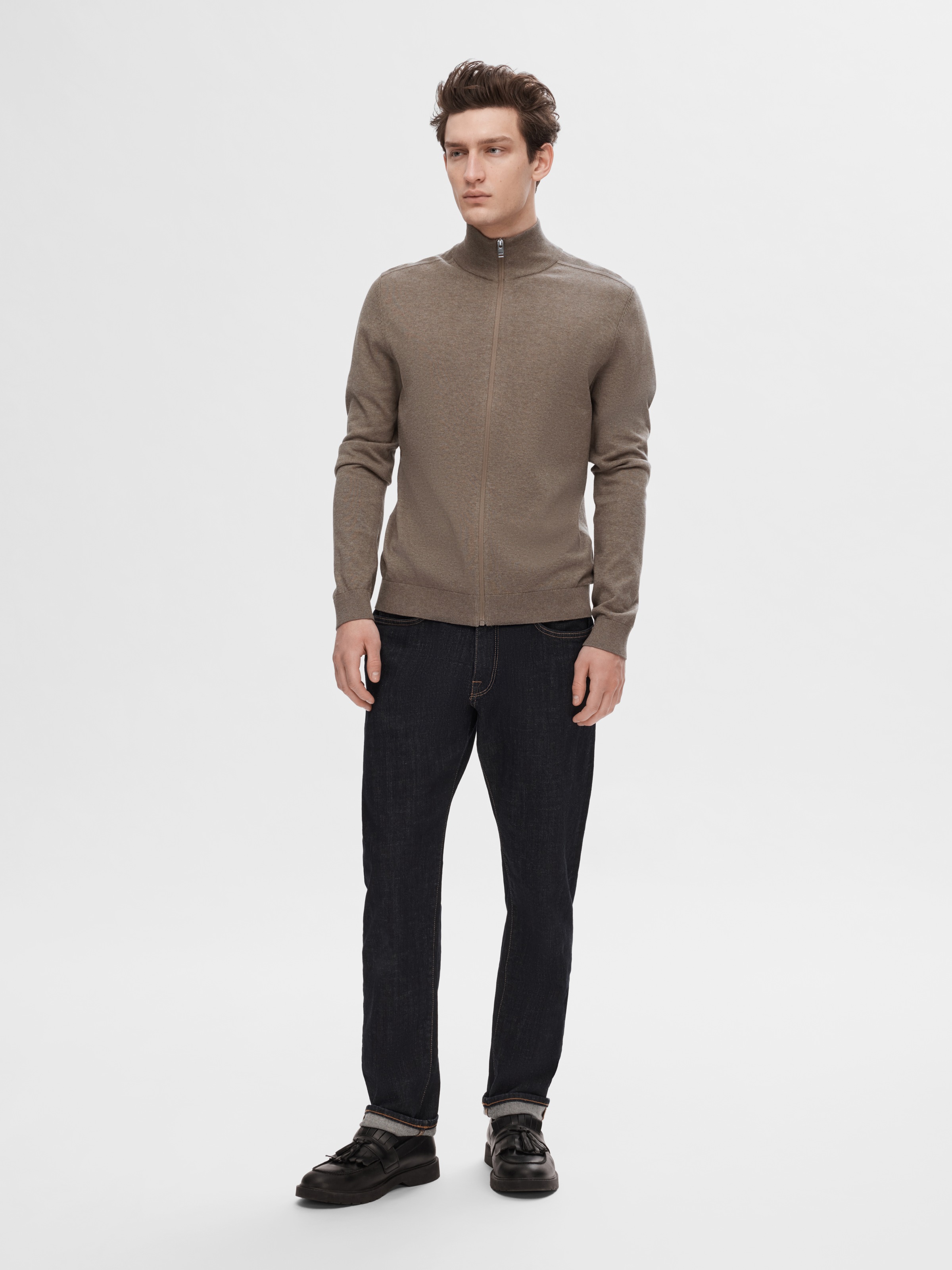 SELECTED Veste en tricot »SLHBERG FULL ZIP CARDIGAN NOOS«