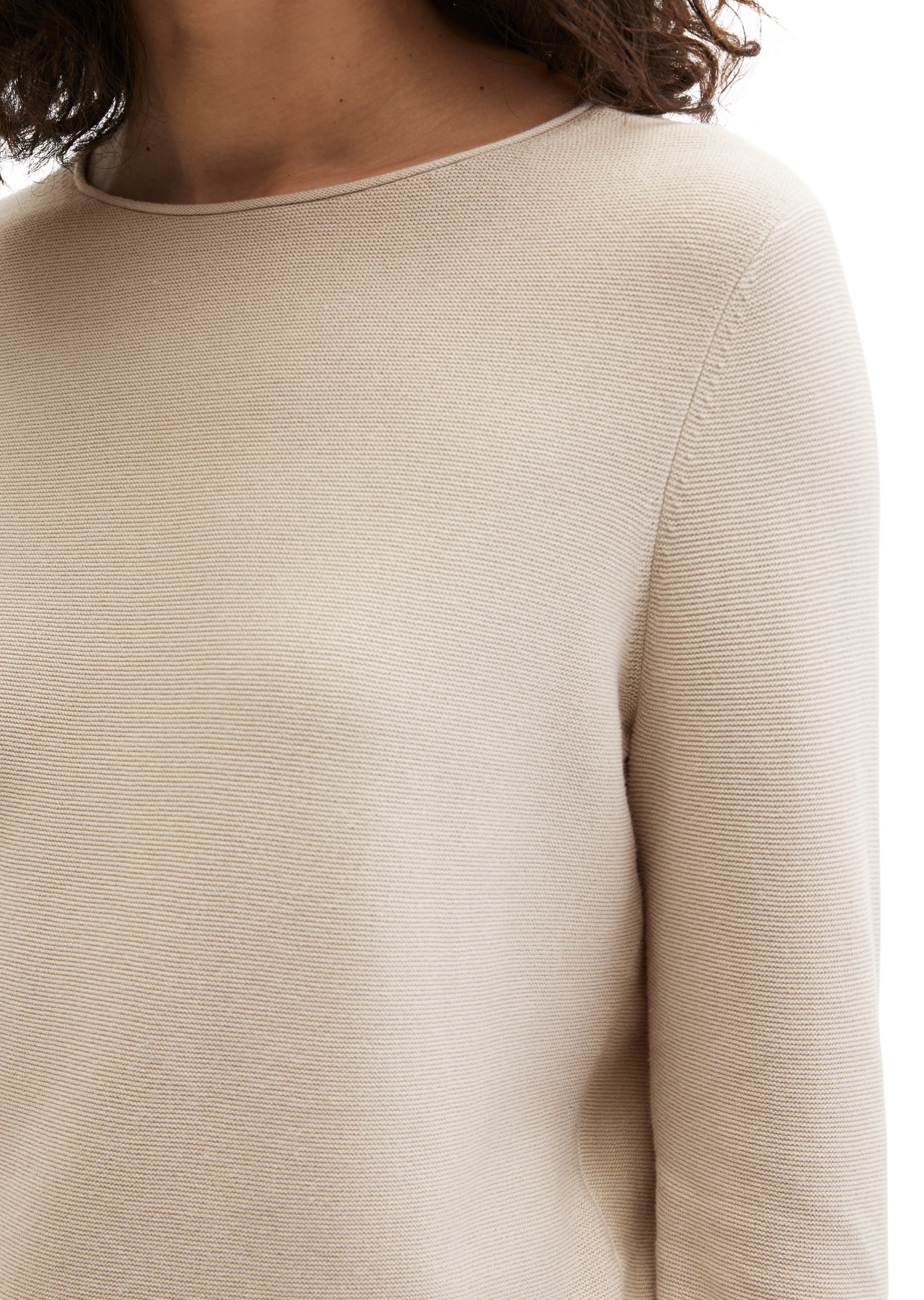 Marc O'Polo Strickpullover slim fit aus softem Organic Cotton, mit Rollkanten