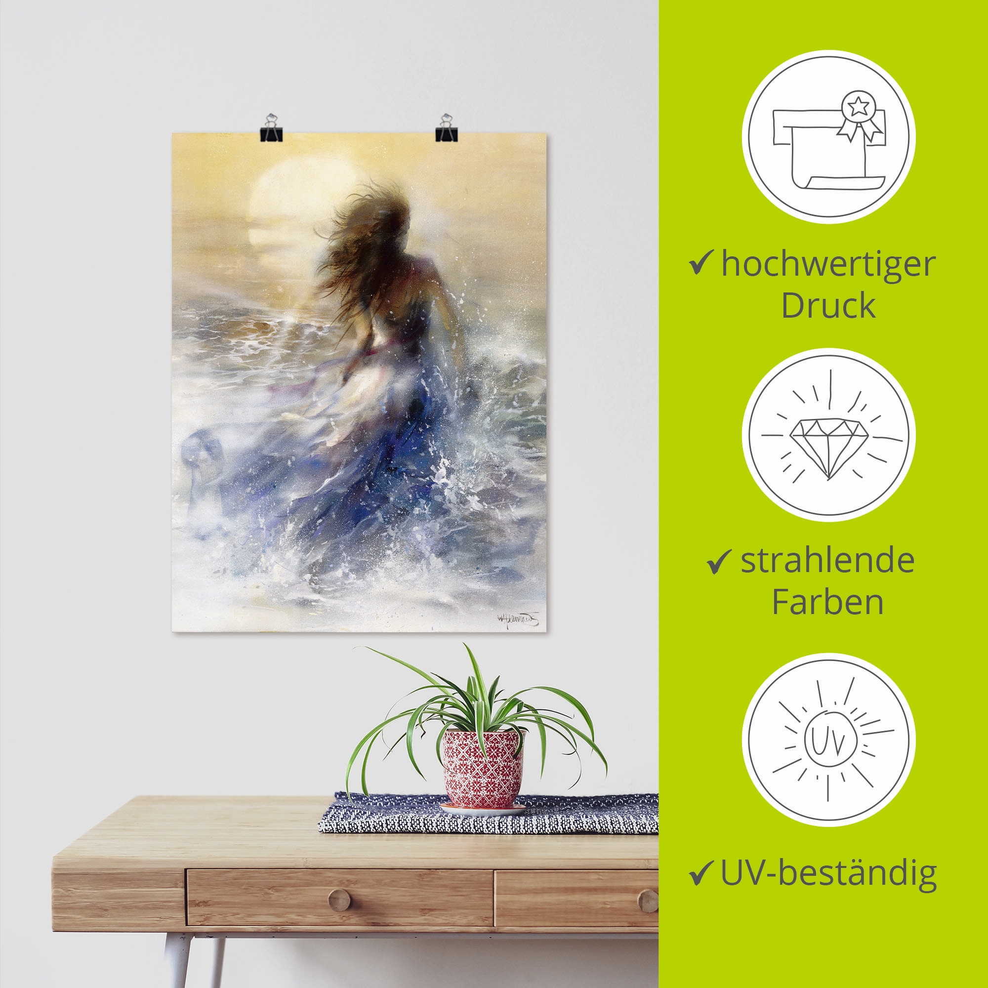 Artland Wandbild »Sommer I« Frau 1 Stk. tlg. als Leinwandbild, Poster in verschied. Grössen