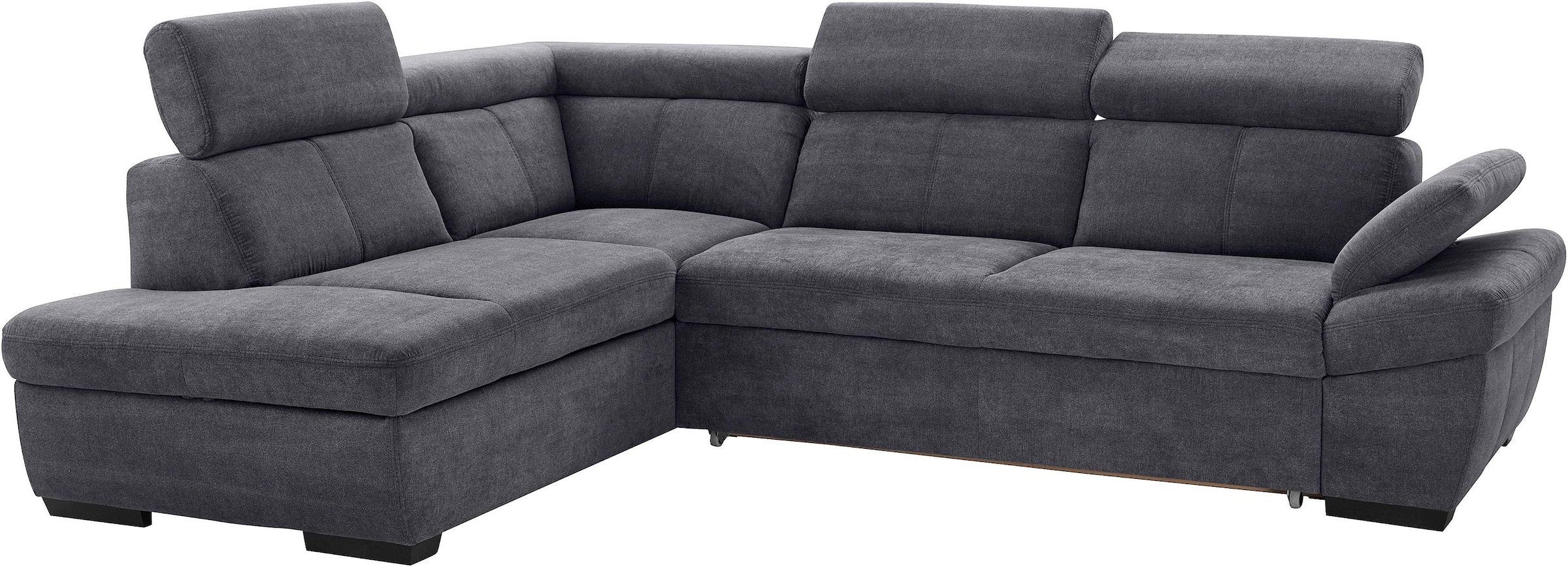 exxpo - sofa fashion Ecksofa »Salerno, klassisch modernes Funktionssofa, hoher Sitzkomfort, L-Form«, inkl. Kopf- und Armteilverstellung, wahlweise mit Bettfunktion