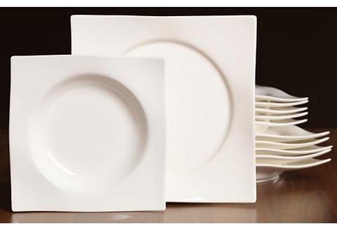 Ritzenhoff & Breker Tafelservice »Geschirr-Set Sinfonia«, (Set, 12 tlg.), Teller Set, weiss, Made in Germany, 12 Teile, für 6 Personen