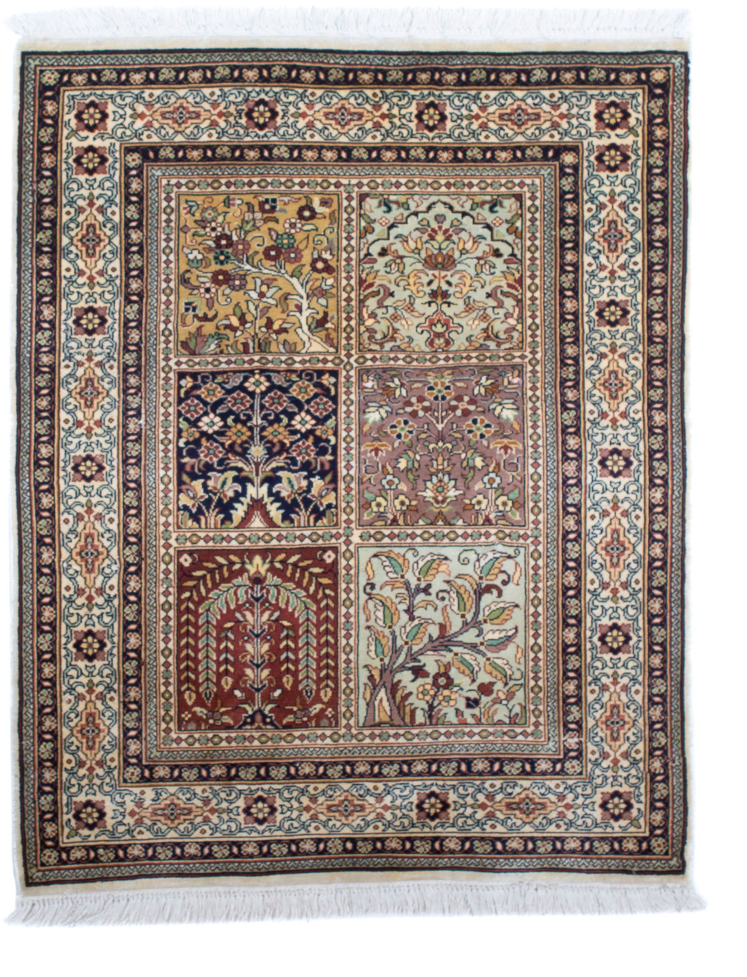 Image of morgenland Seidenteppich »Seidenteppich - Kaschmir Seide - 100 x 74 cm - mehrfarbig«, rechteckig, 4 mm Höhe, Wohnzimmer, Handgeknüpft, Einzelstück mit Zertifikat bei Ackermann Versand Schweiz