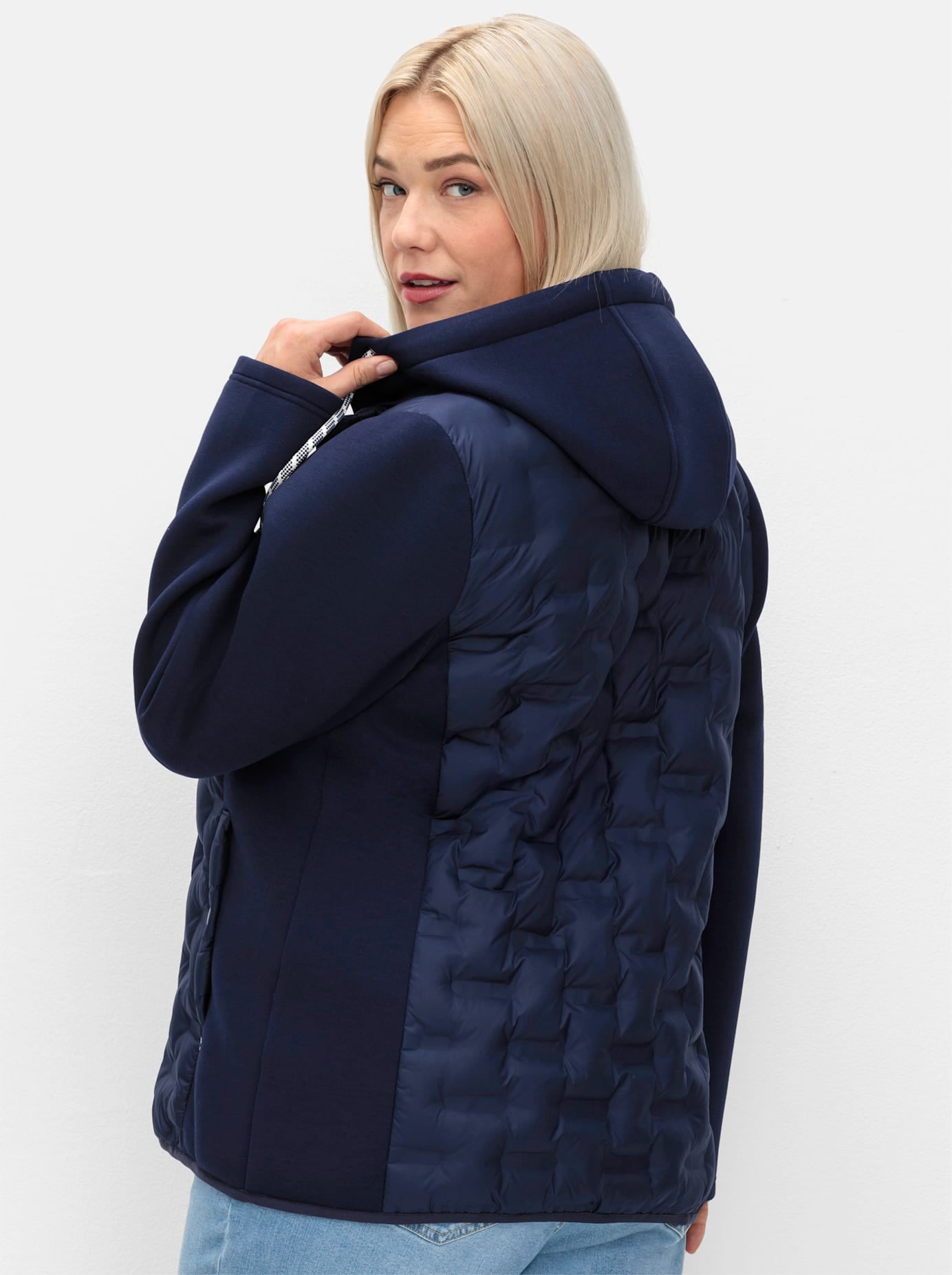 Sheego Steppjacke, mit Kapuze