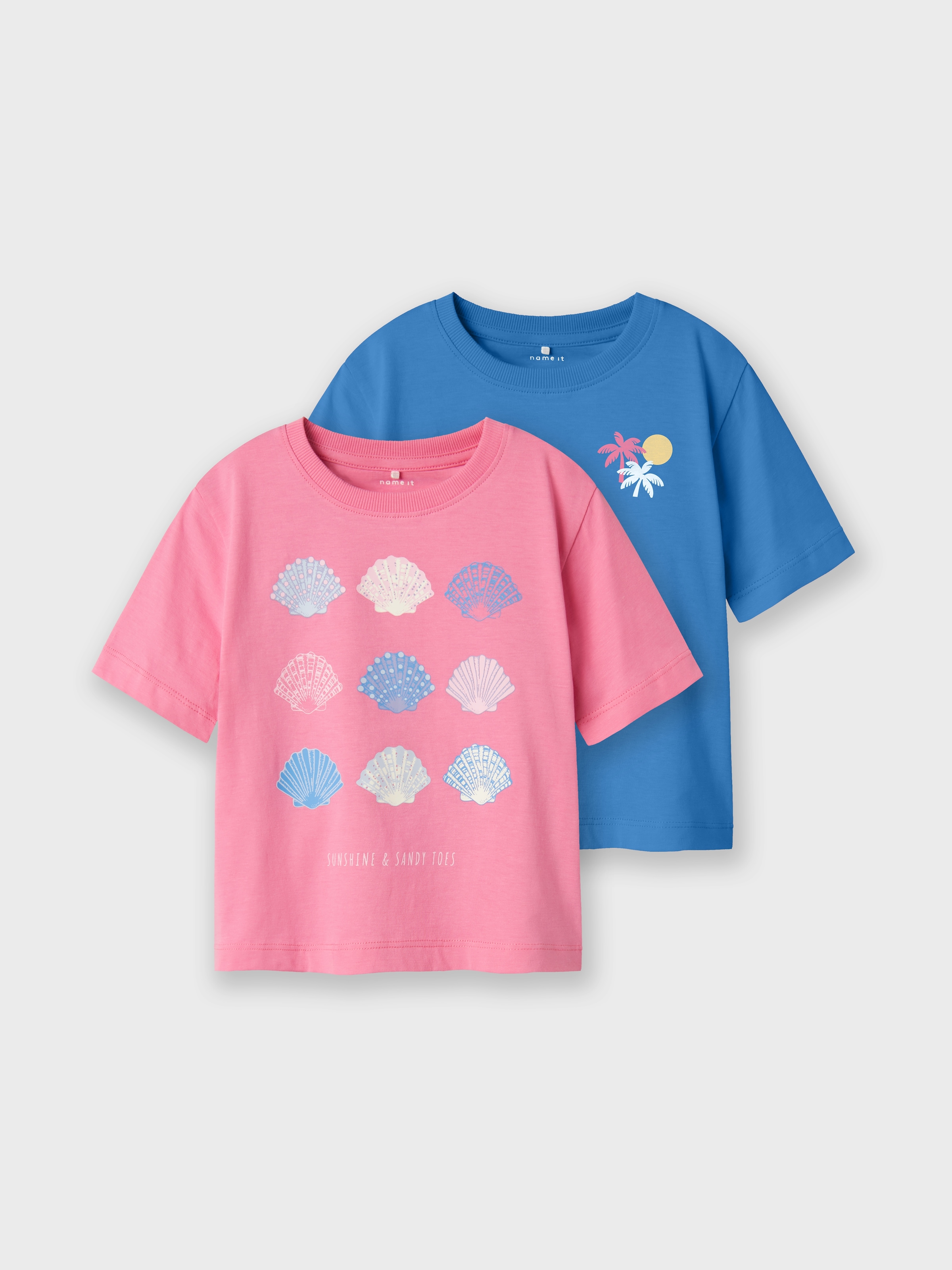 Image of Name It Kurzarmshirt "NMFJASSA 2P SS NREG TOP PB" Packung, 2 Stk.