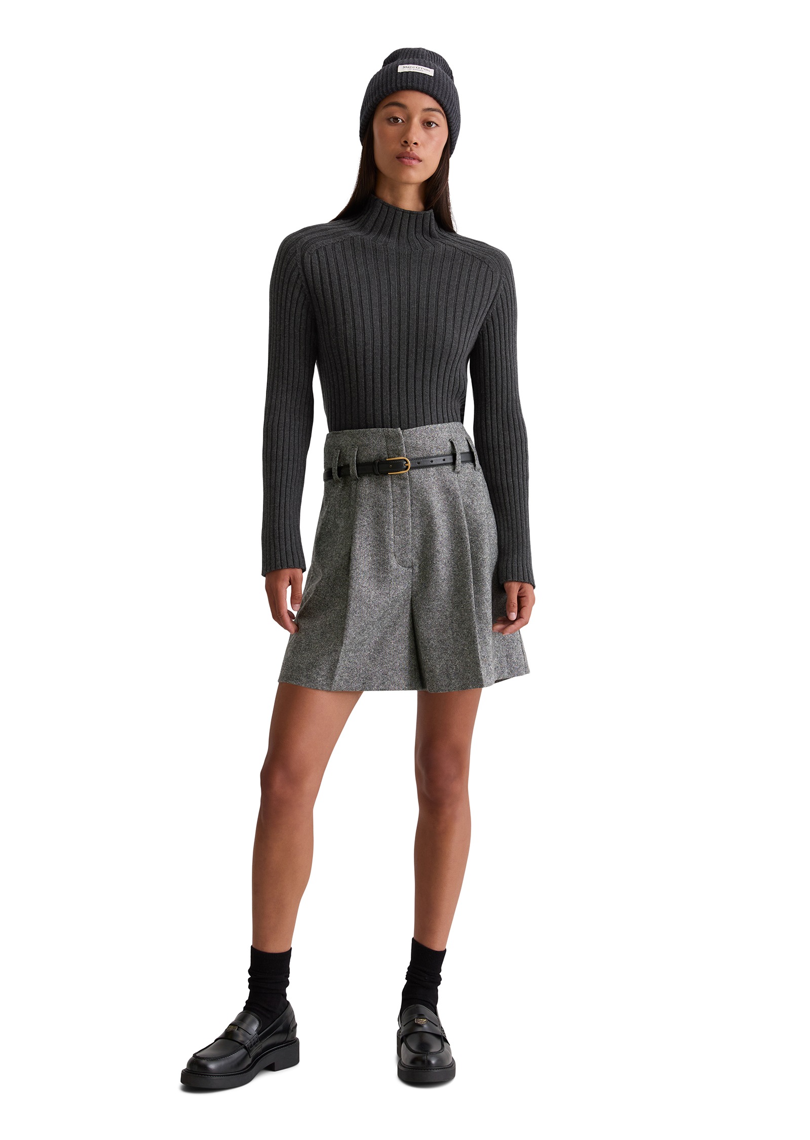 Marc O'Polo Strickpullover, Turtleneck, Rippstrick, slim fit