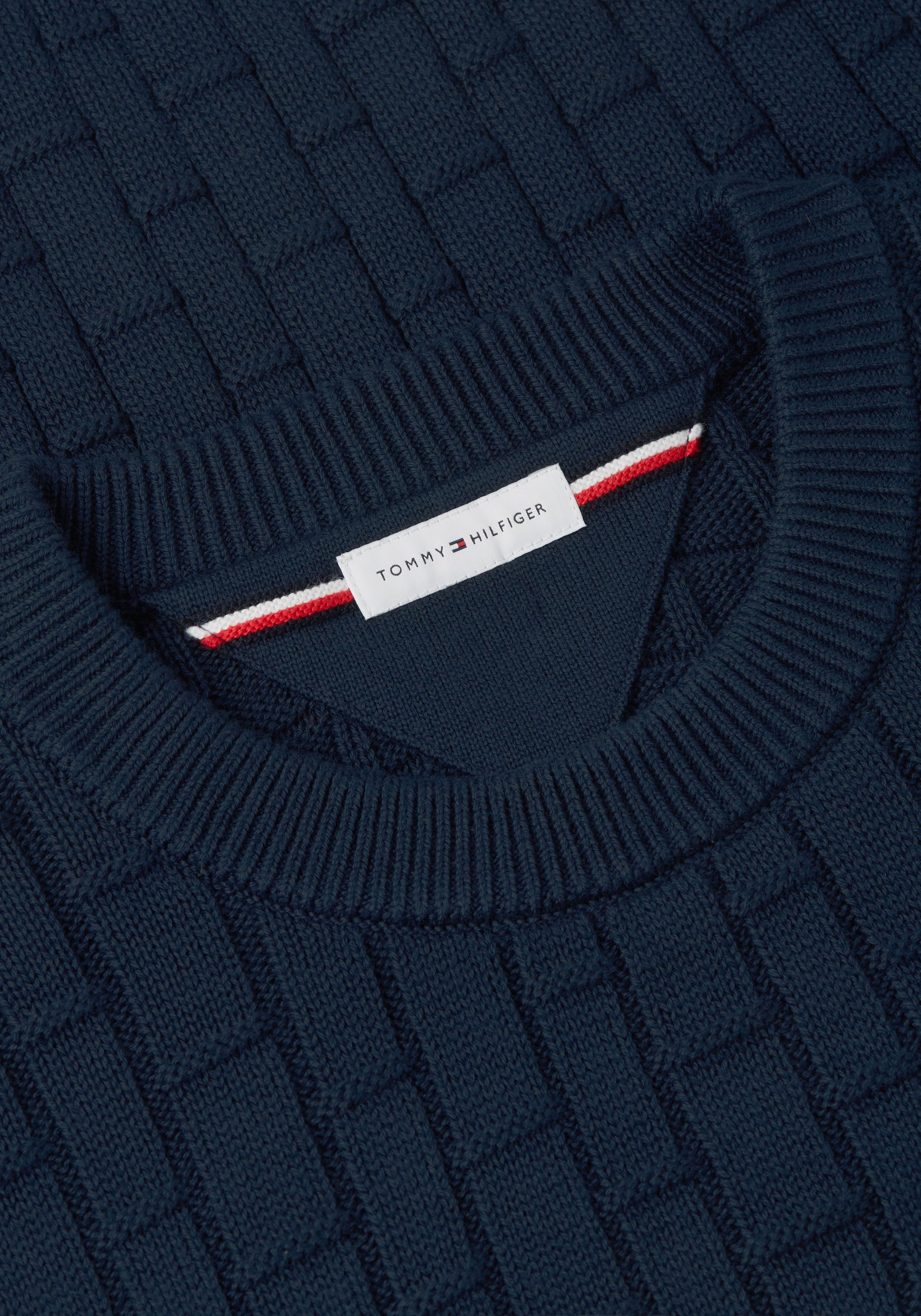 Tommy Hilfiger Big & Tall Rundhalspullover »BT-MOCK CABLE CREW NECK« Grosse Grössen