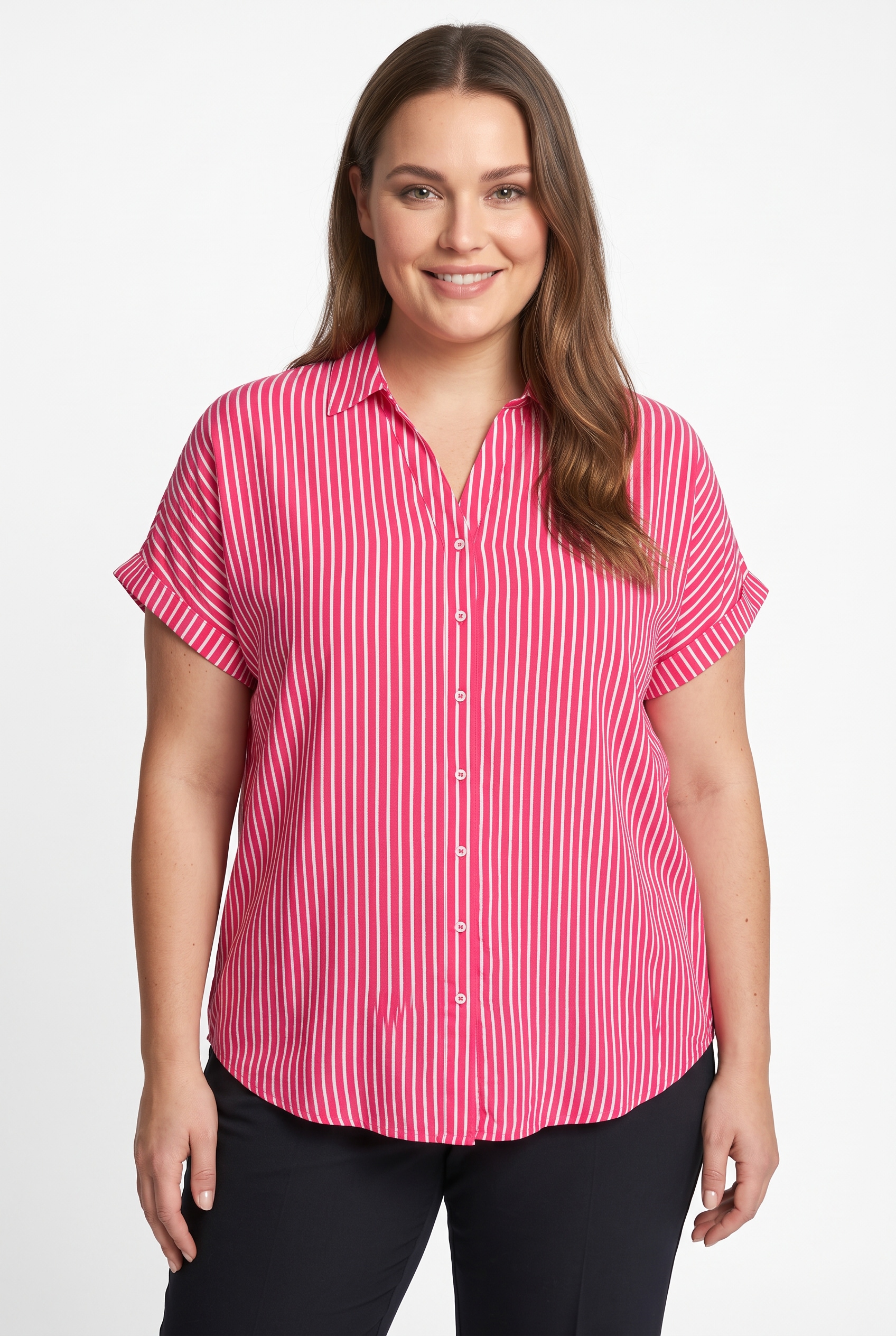 Image of ONLY CARMAKOMA Longbluse "CARPENNA SS LOOSE SHIRT WVN" Viskose, loose fit