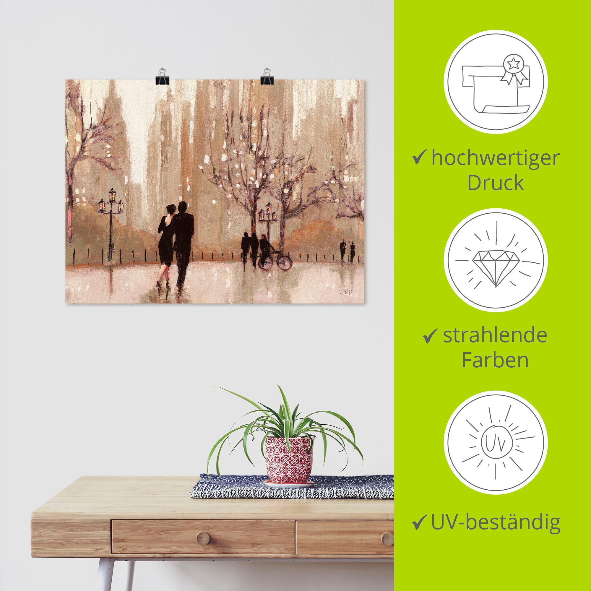 Artland Fresque murale »Ein Abend in der Natur« 1 cuis tlg. als Leinwandbild, Poster in verschied. Grössen