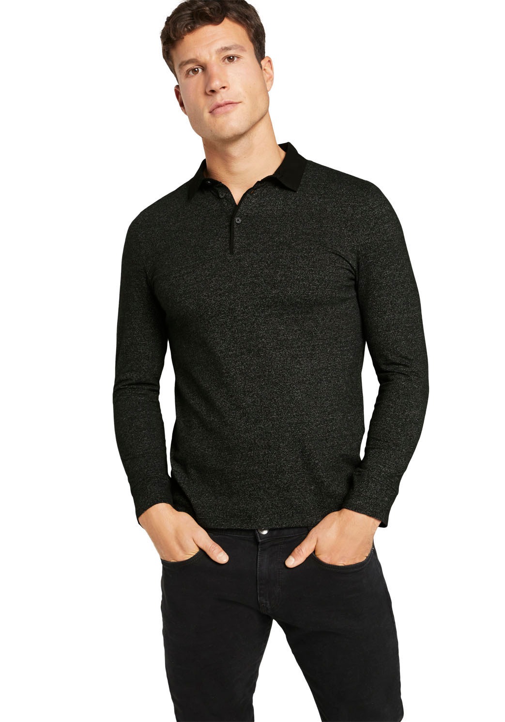 Image of TOM TAILOR Langarm-Poloshirt, mit kleiner Knopfleiste bei Ackermann Versand Schweiz