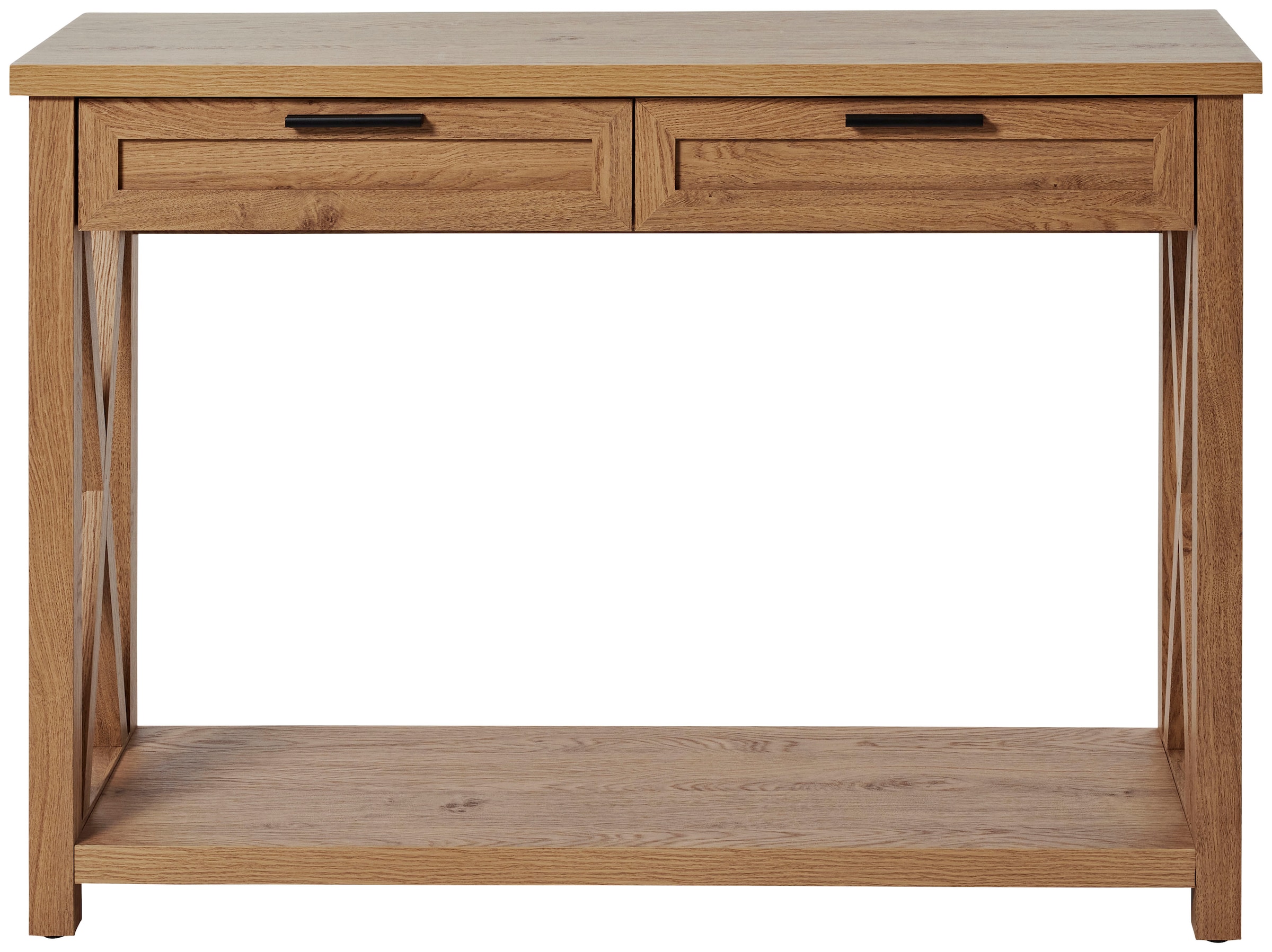 Jahnke Konsolentisch »Chalet« 1 Stk. tlg. Konsolentisch mit 2 Schubladen und Ablage, Landhausstil, X-Design