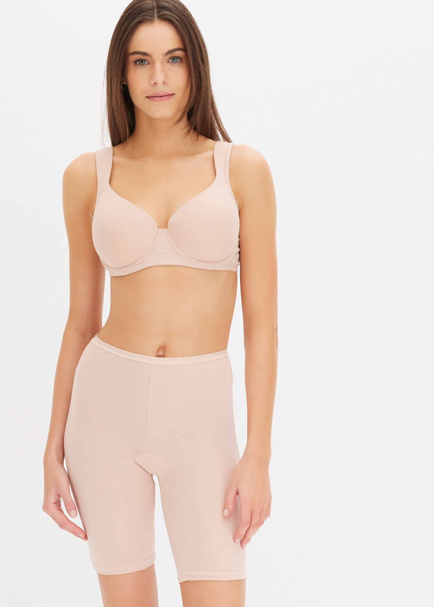 bonprix Schalen-BH Packung, 2 tlg. mit breiten, gepolsterten Trägern, mit Bügel, im 2er Pack