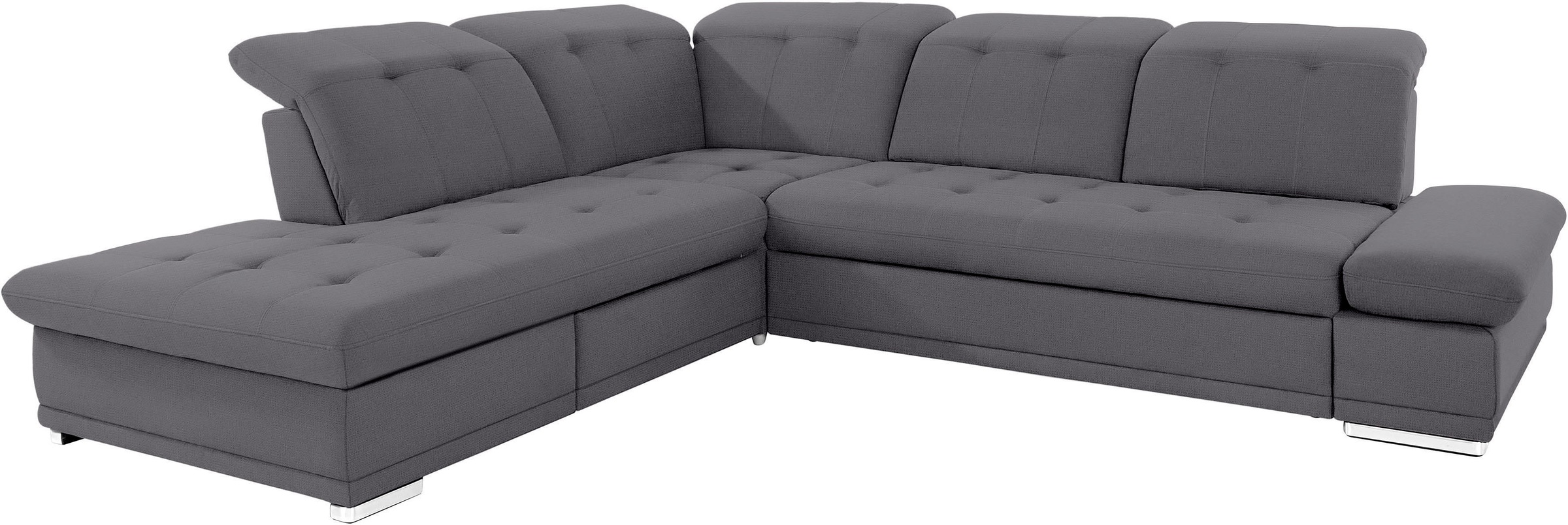 COTTA Ecksofa »Holiday L-Form mit Sitztiefen-, Armteil- und Kopfteilverstellung«, wahlweise mit Bettfunktion & Bettkasten