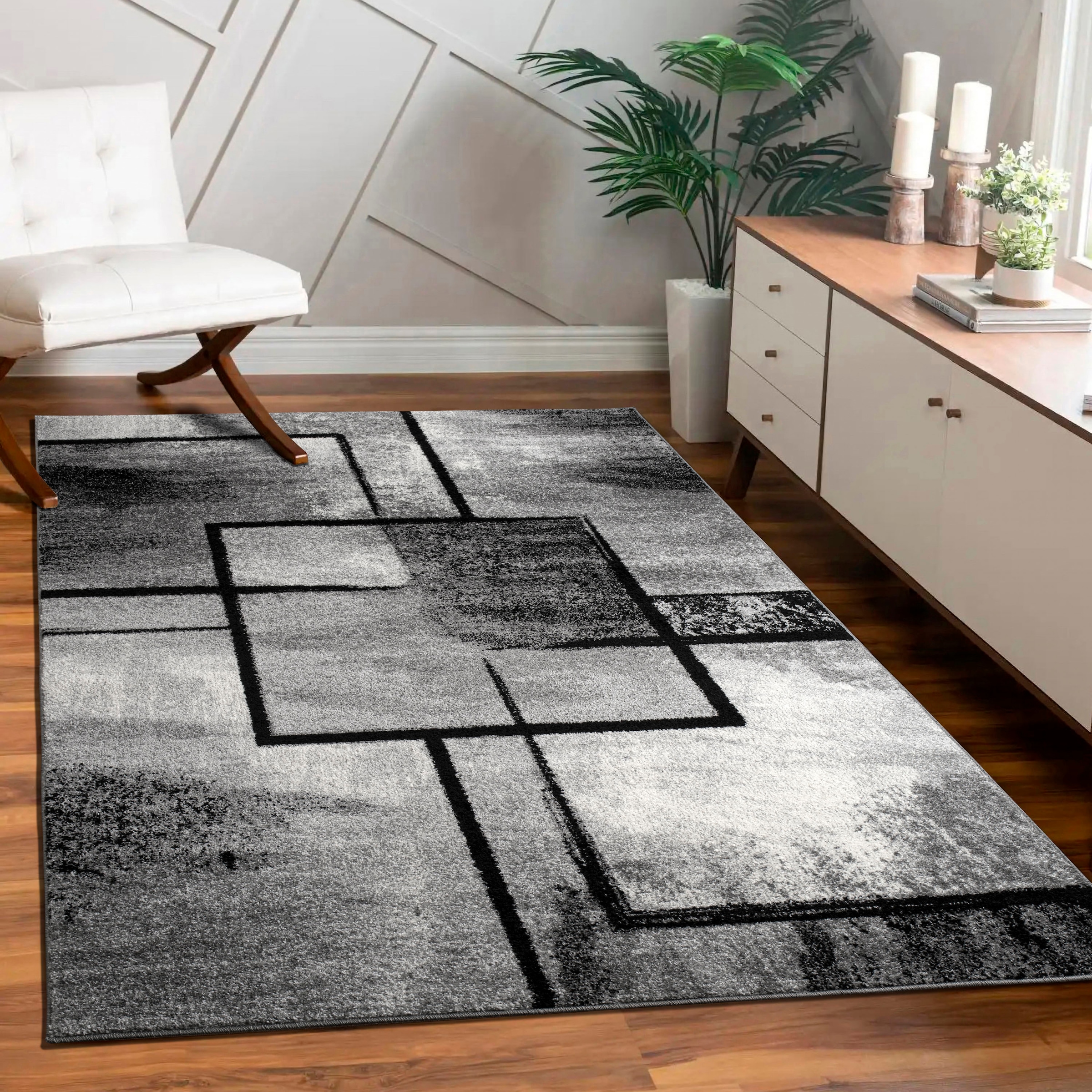 Image of Paco Home Teppich "Mondial 107" rechteckig 13 mm Höhe Kurzflor, modernes abstraktes Design