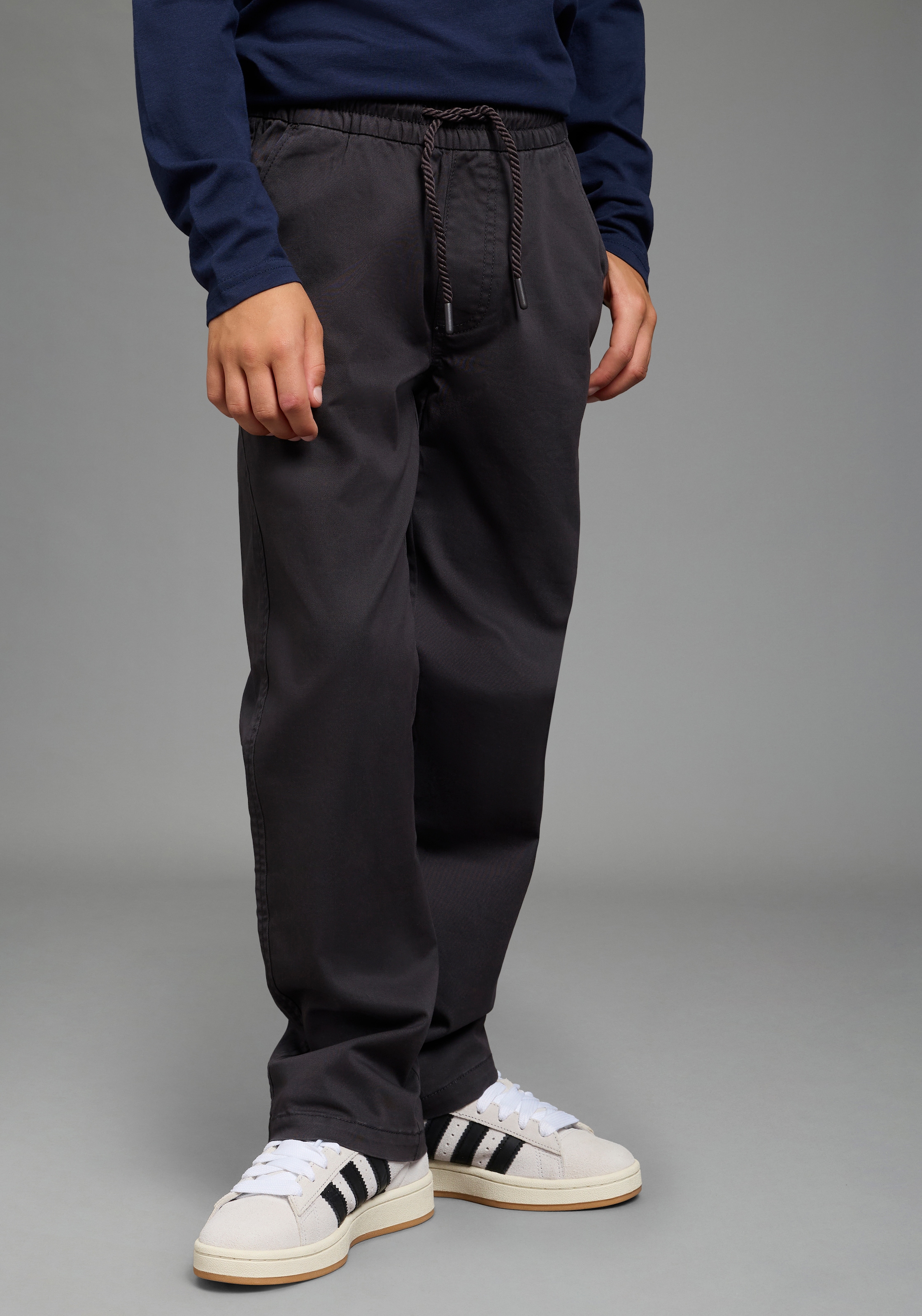 Image of KIDSWORLD Schlupfhose "Twillhose in Schlupfform" Twillhose in gerader Passform, mit innenliegendem Gummizug im Bund