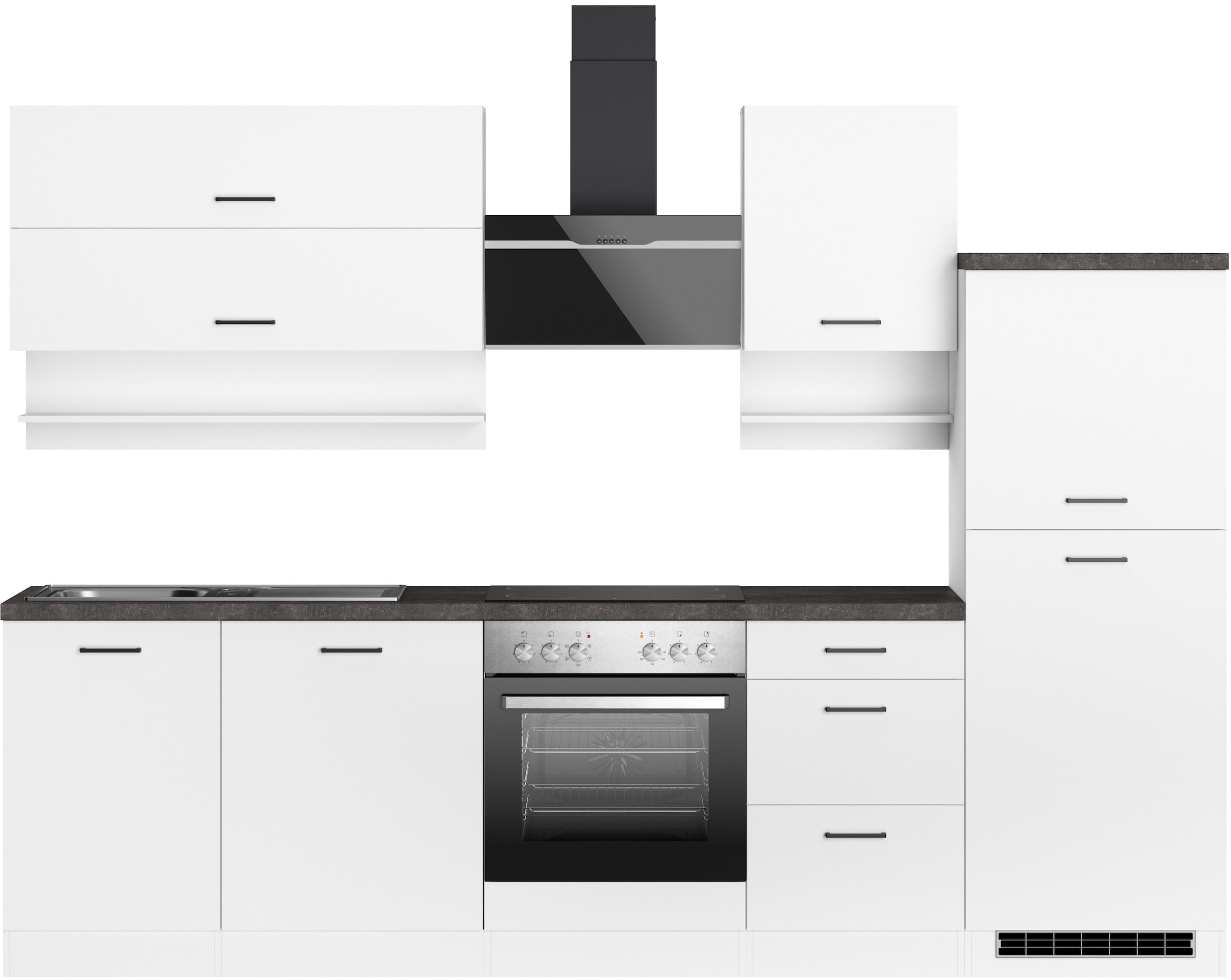 Image of KOCHSTATION Küchenzeile "KS-Frieda Breite 280 cm" wahlweise mit E-Geräten, mit 38mm starker Arbeitsplatte