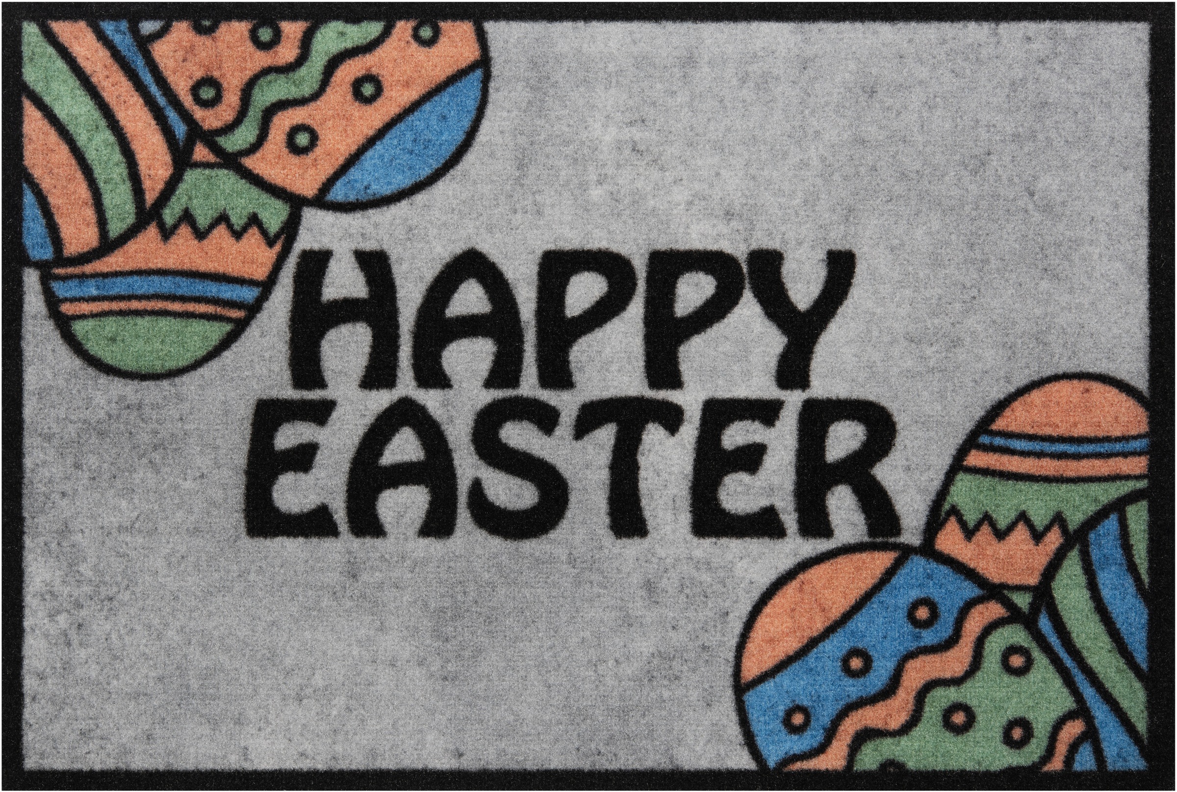 Image of HANSE Home Fussmatte »Happy Easter«, rechteckig, 7 mm Höhe, In und Outdoor geeignet, mit Spruch, Frohe Ostern, waschbar, Robust, Pflegeleicht, Eingang, Rutschfest bei Ackermann Versand Schweiz
