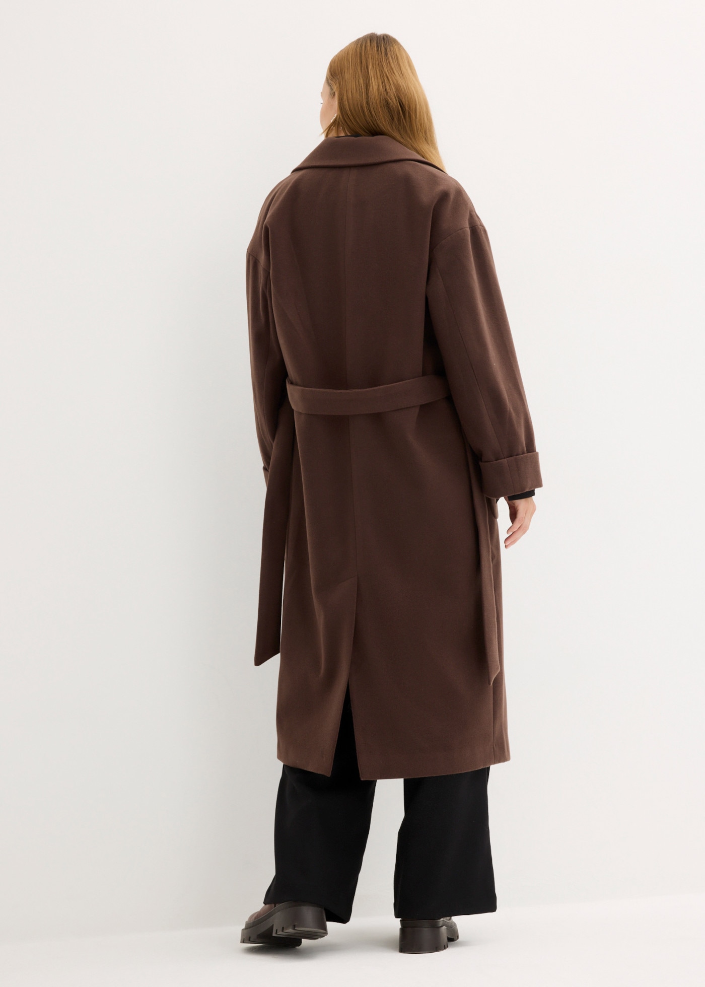 bonprix Wintermantel aus Wollimitat, mit Taschen, lässig geschnitten, elegant