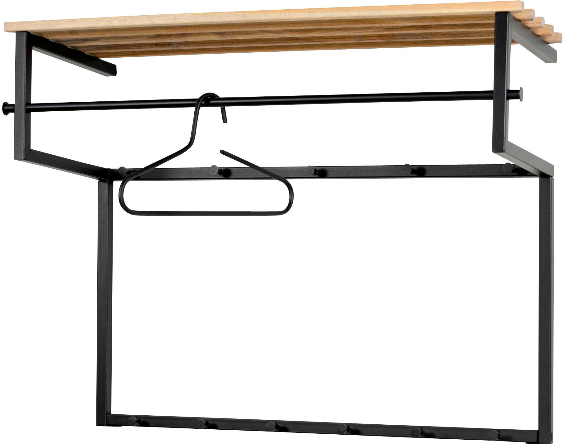 Spinder Design Garderobenleiste Metall, Breite 100 cm, Familien-Garderobe, 11 Haken