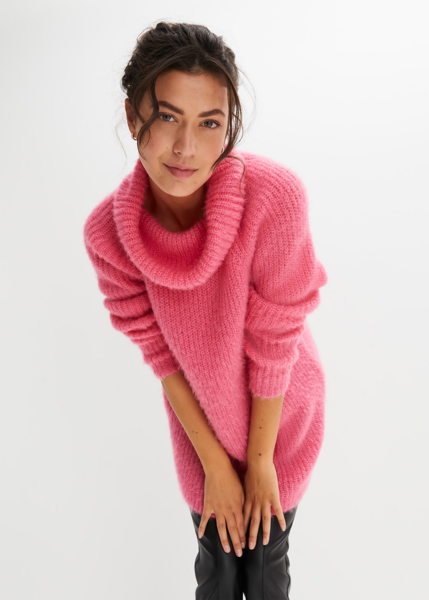 Image of bonprix Rollkragenpullover in kuscheliger Strickqualität, mit weitem Rollkragen, Seitenschlitze