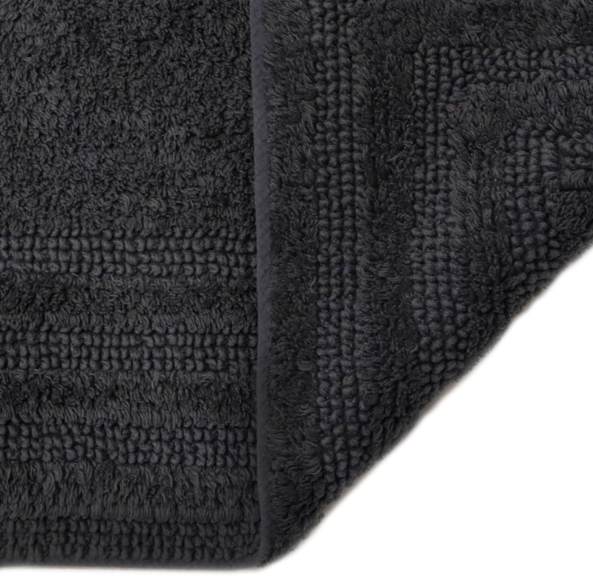 my home Tapis de bain »Inga, Rahmen, Badvorleger, Badezimmer Teppich« Höhe 18 mm 100% Baumwolle, Hoch-Tief-Effekt, weich, trocknergeeignet