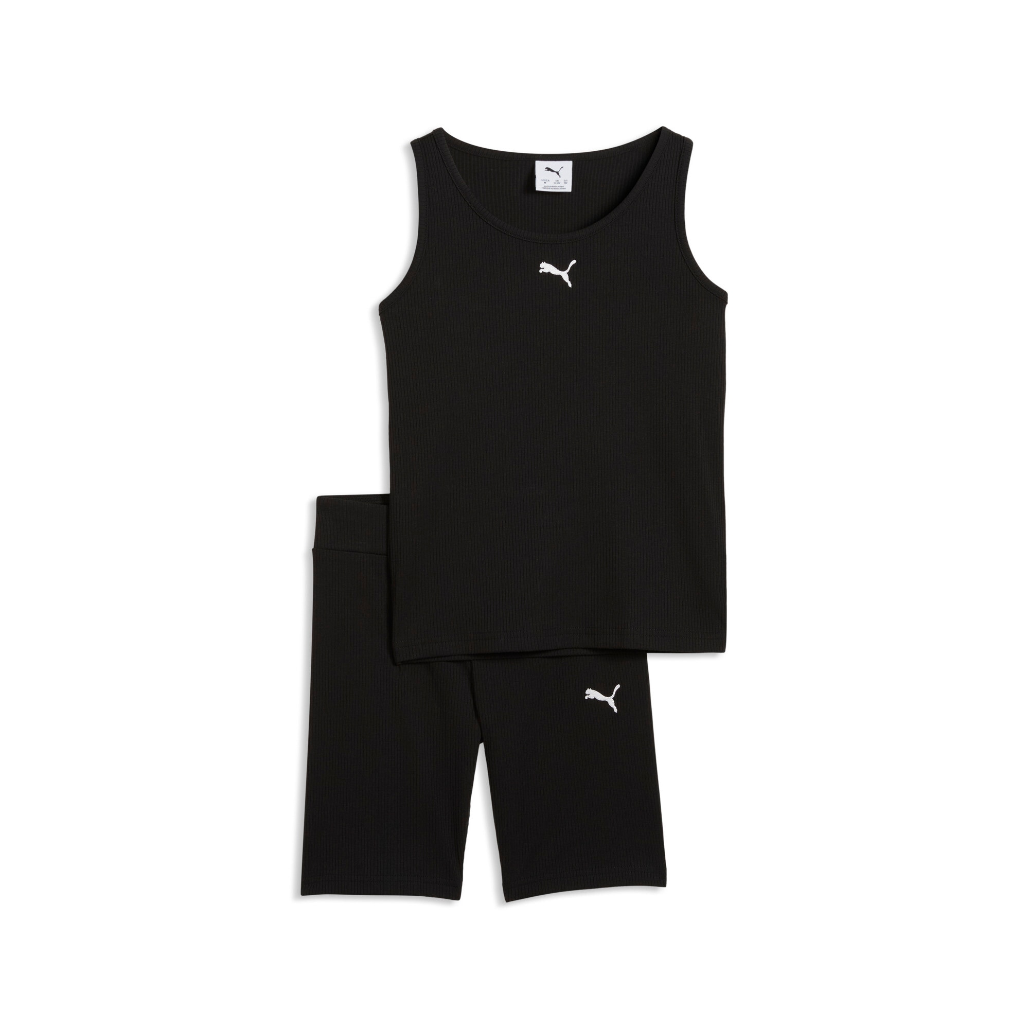 Image of PUMA Trainingsanzug "ESS ELEVATED RIB TANK AND SHORT LEGGINGS SET G" 2 tlg. für Teens, Slim Fit, ohne Kapuze